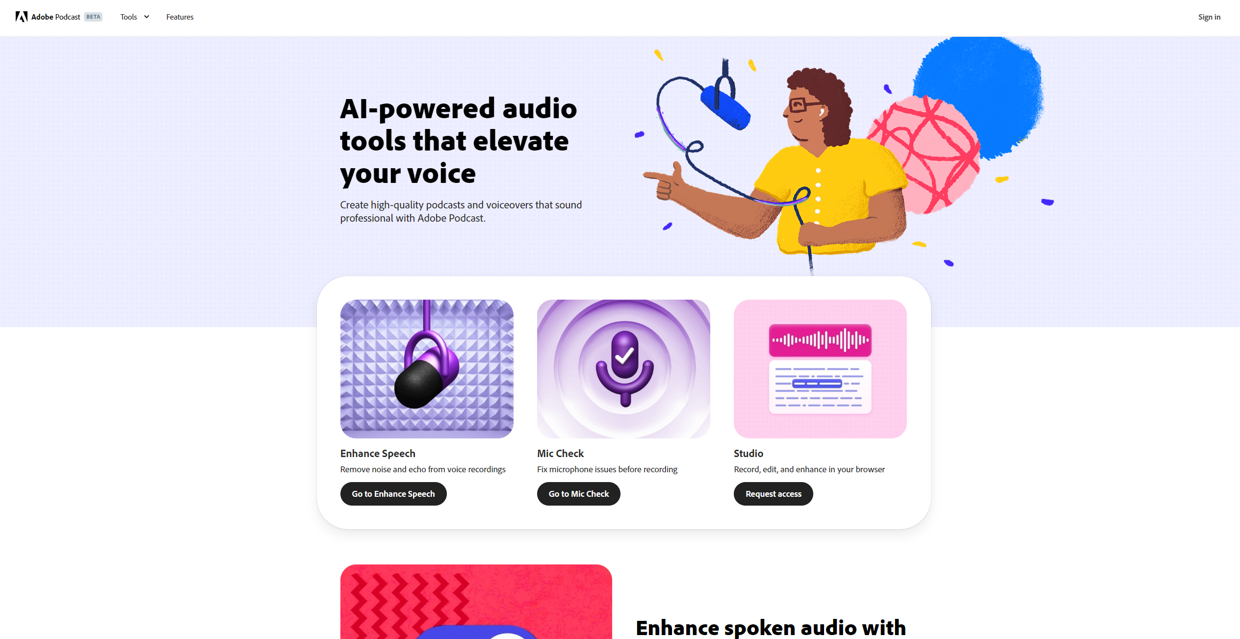 Adobe Podcast Hero