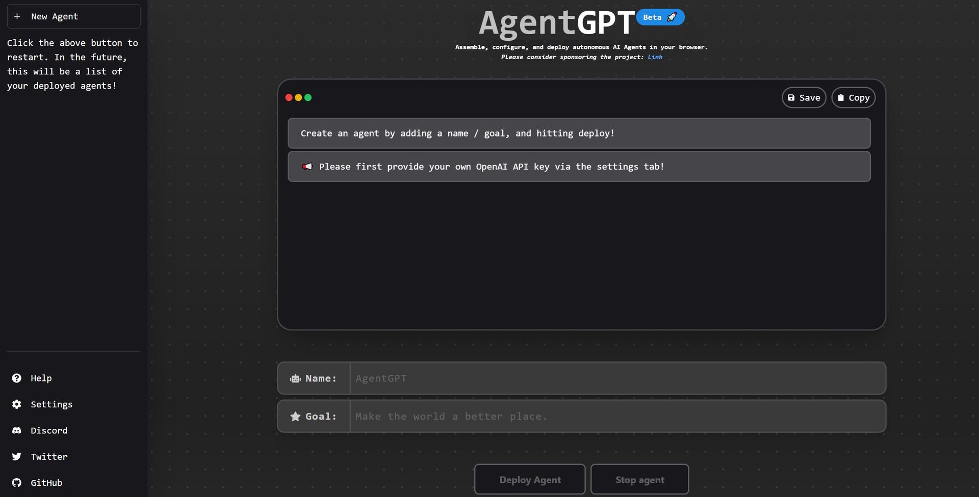 AgentGPT Hero