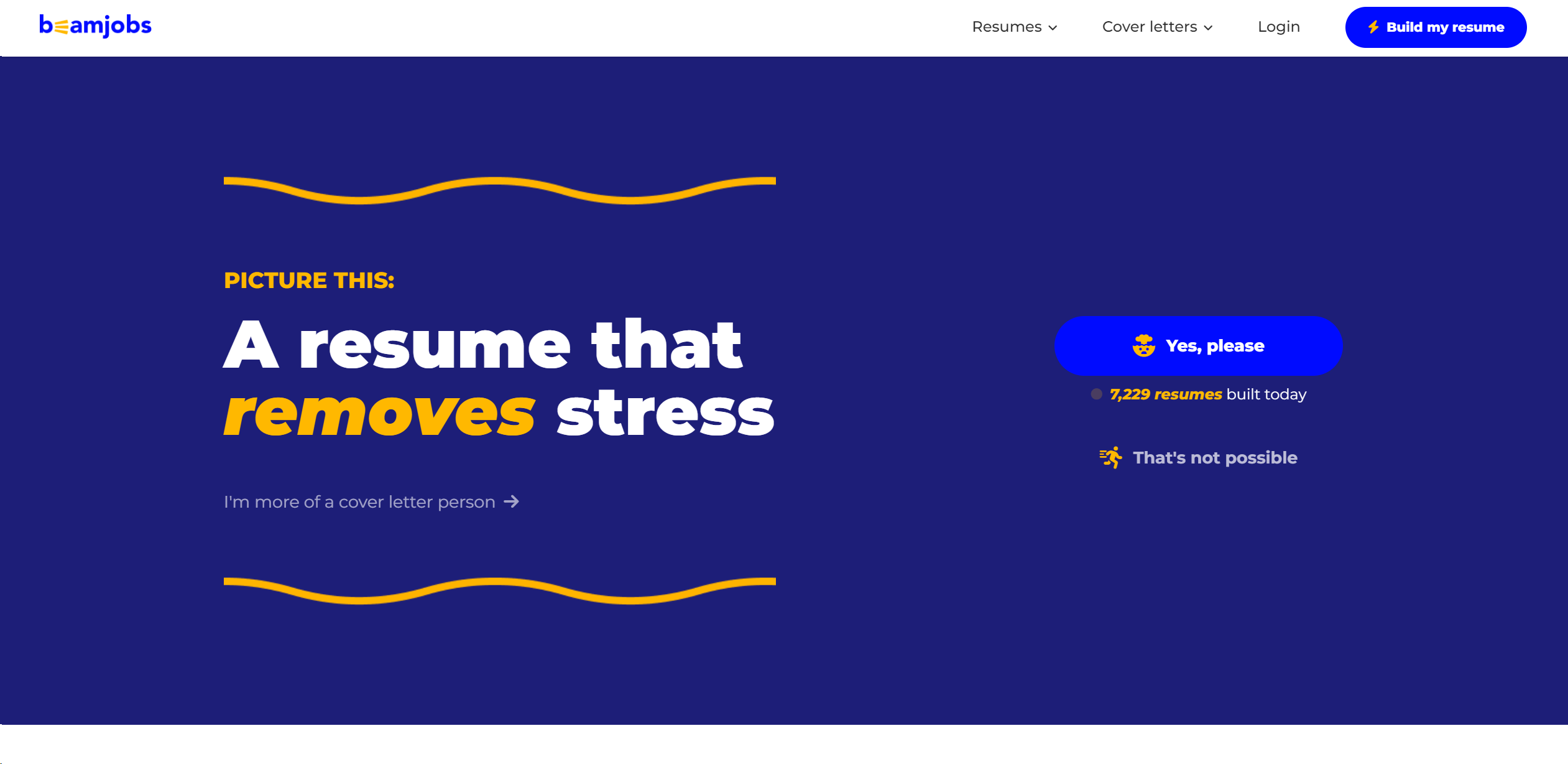 BeamJobs Resume Builder Hero