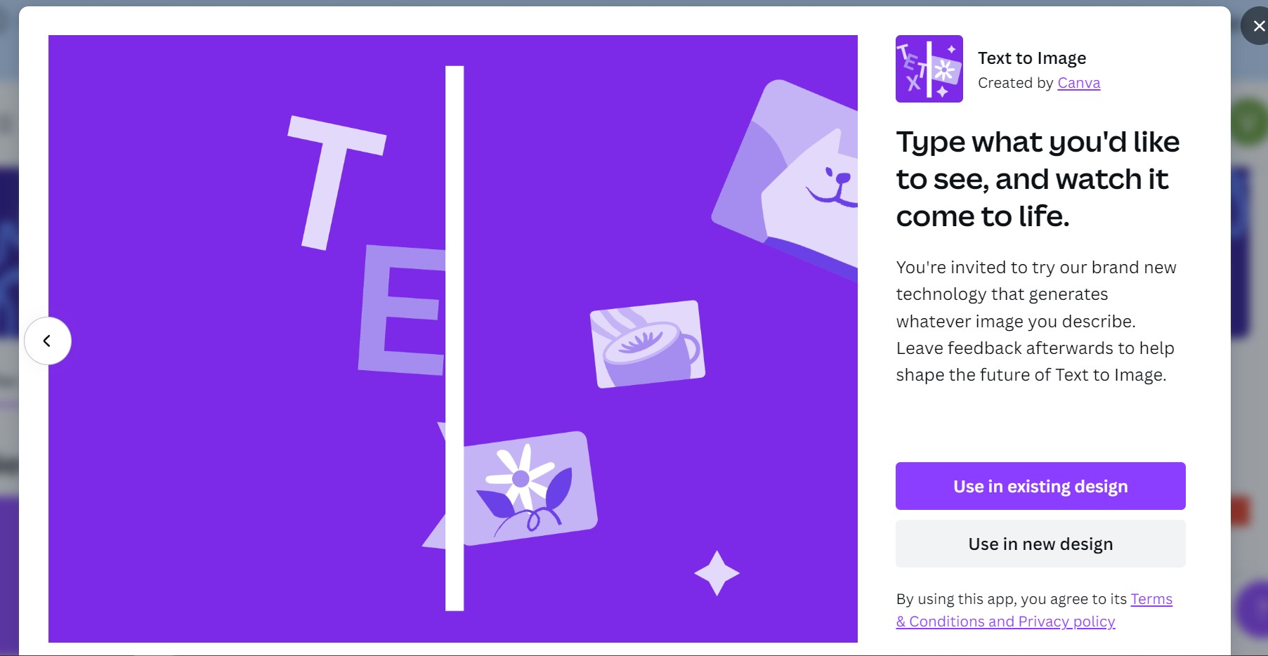 Canva Text to Image Hero