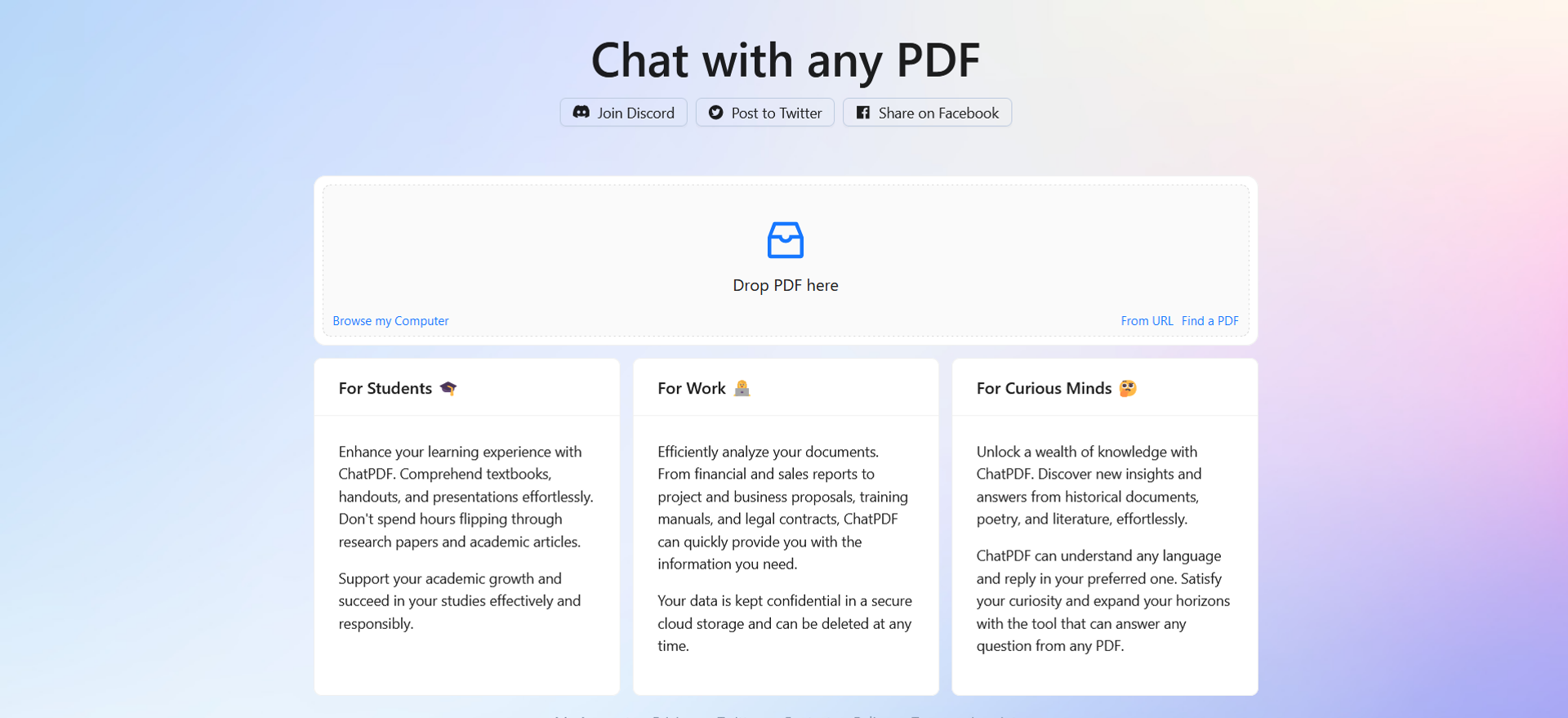 ChatPDF Hero
