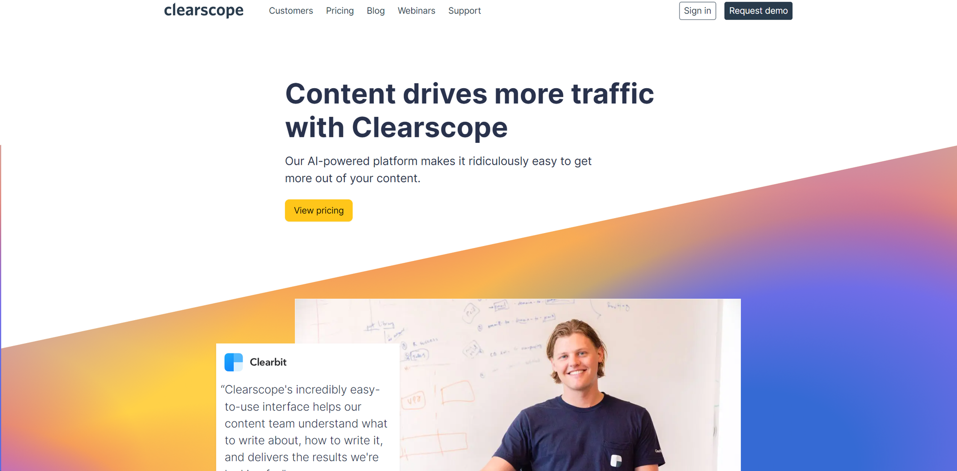 Clearscope Hero