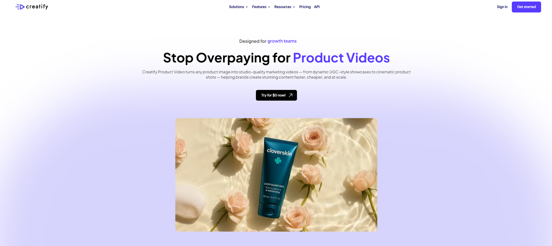 Creatify AI Product Video Generator Hero