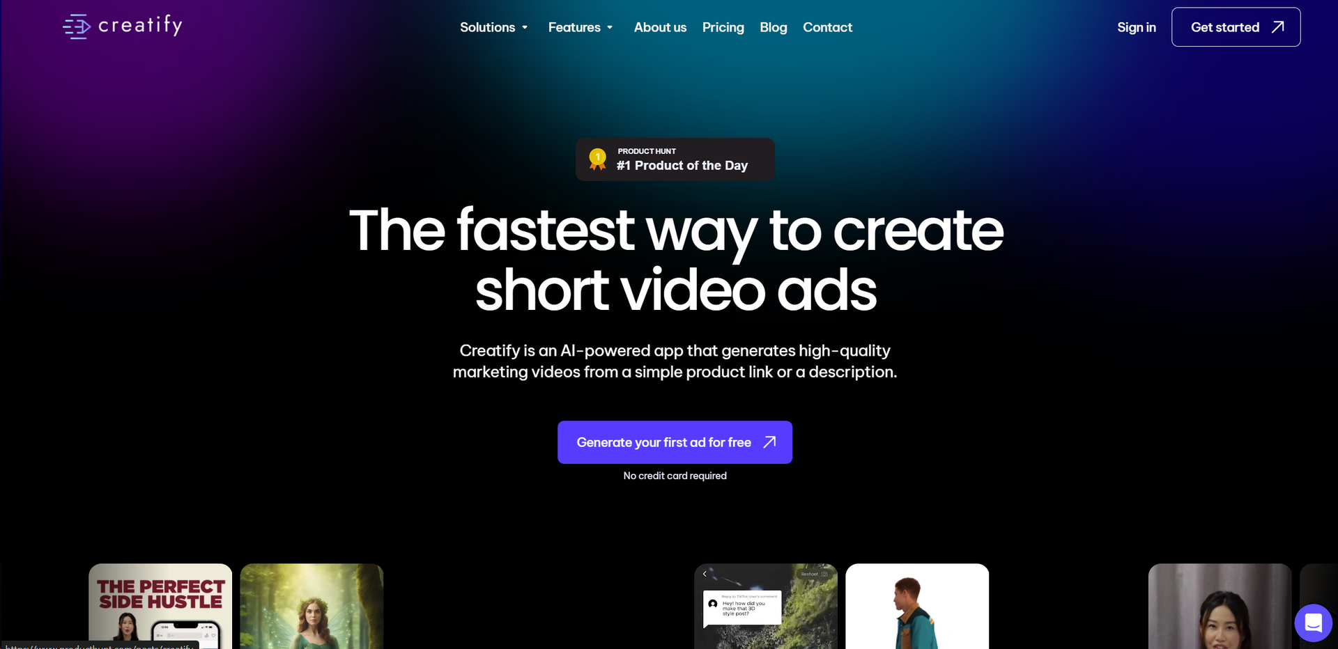 Creatify Hero