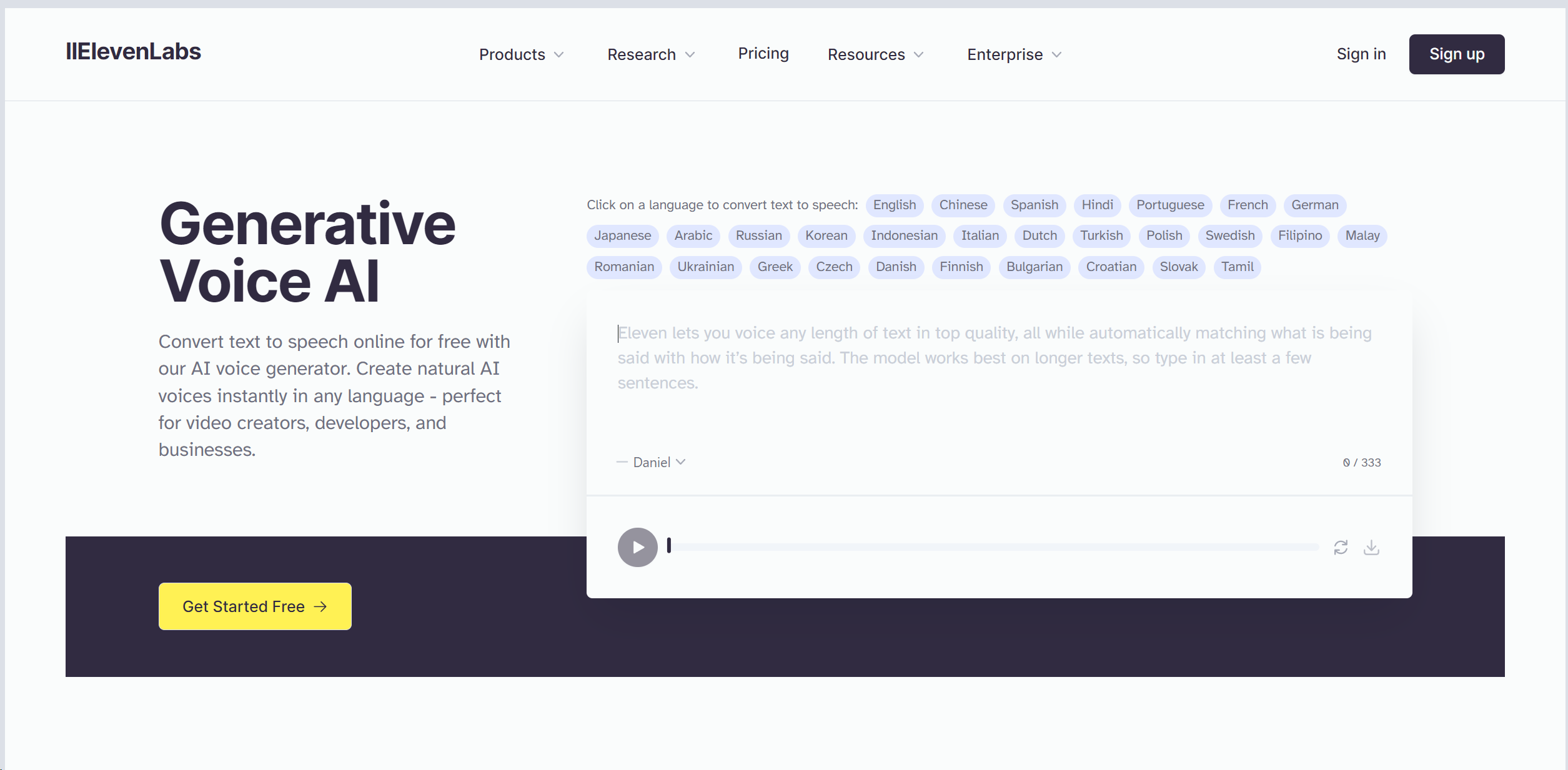 ElevenLabs Hero