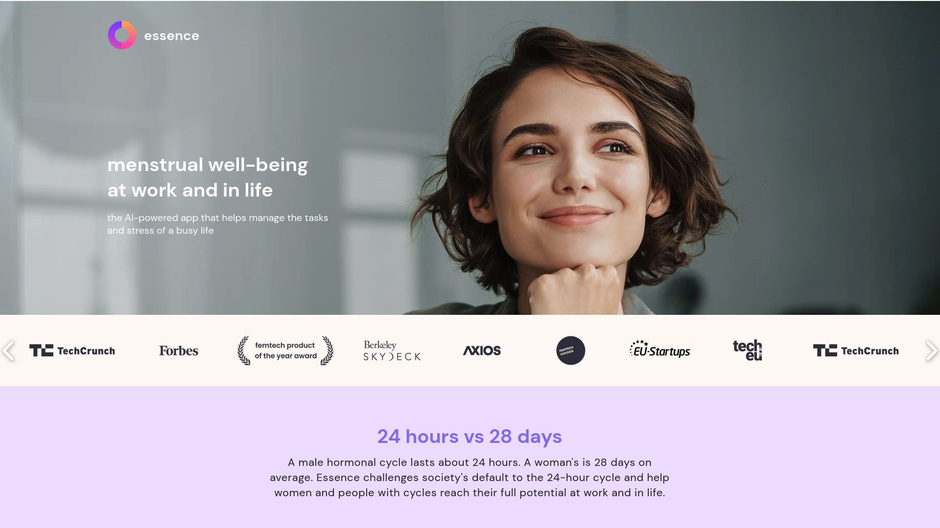 Essence App Hero