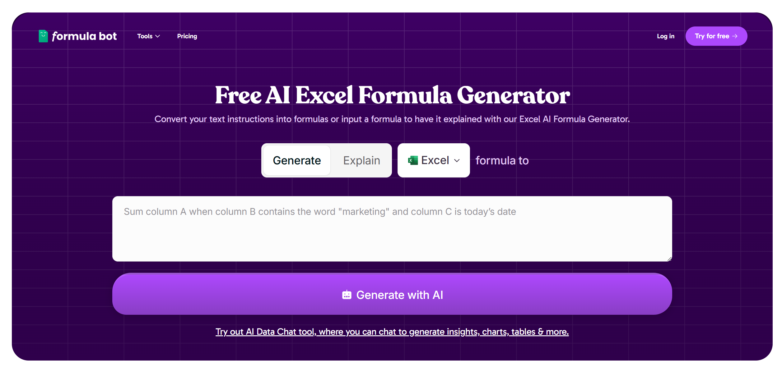 Excel Formula Bot Hero