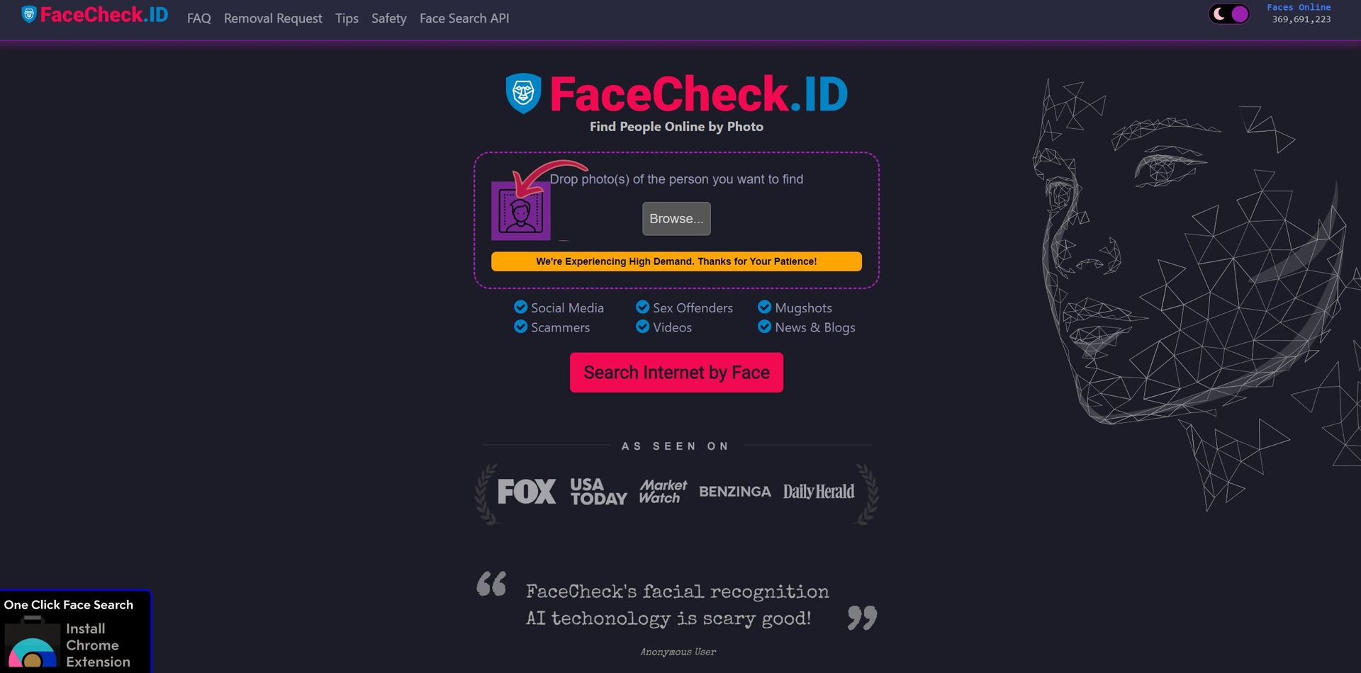 FaceCheck ID Hero