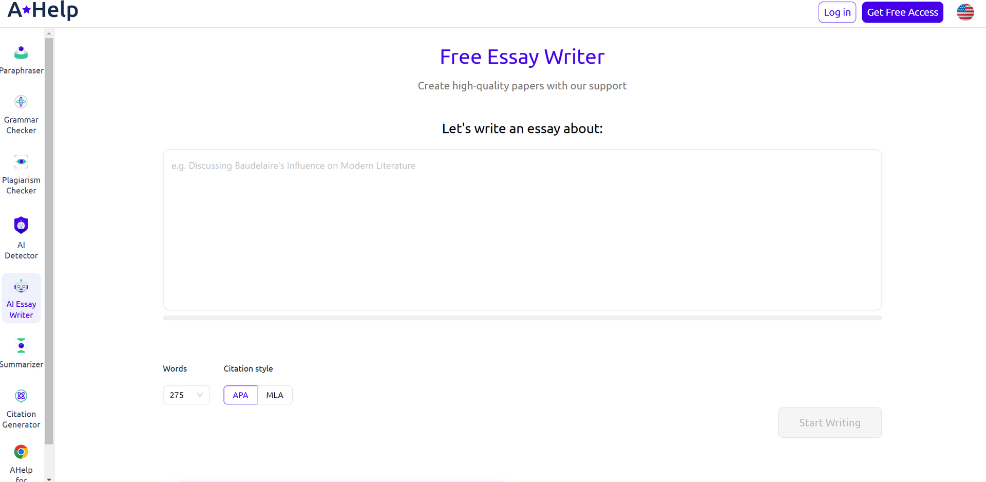 Free AI Essay Writer Hero