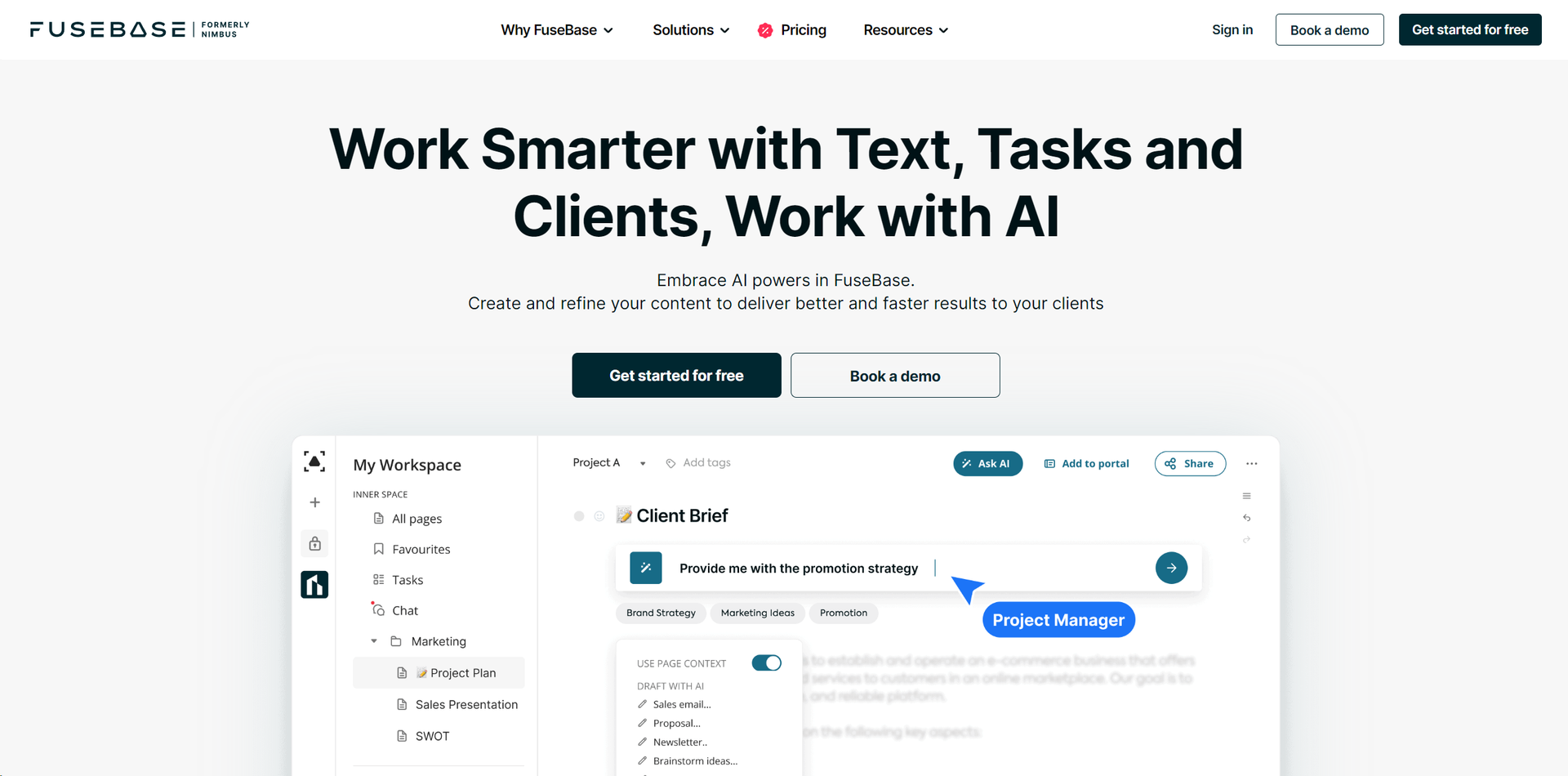 FuseBase AI Hero