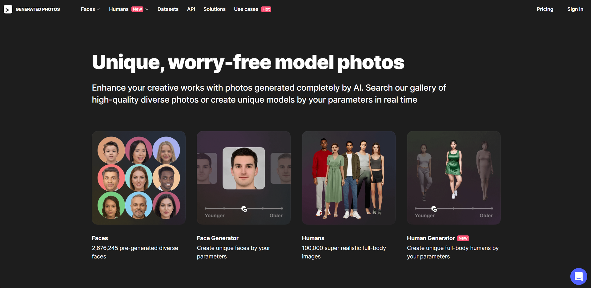 Generated Photos Hero