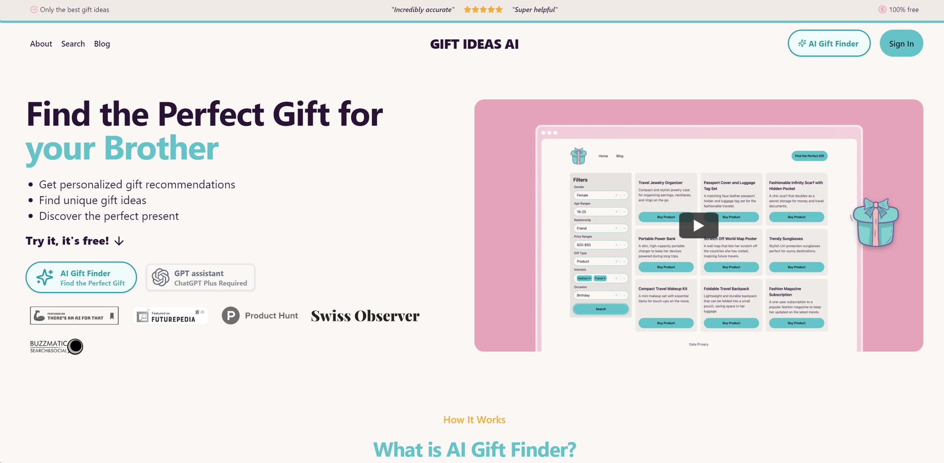 Gift Ideas AI Hero