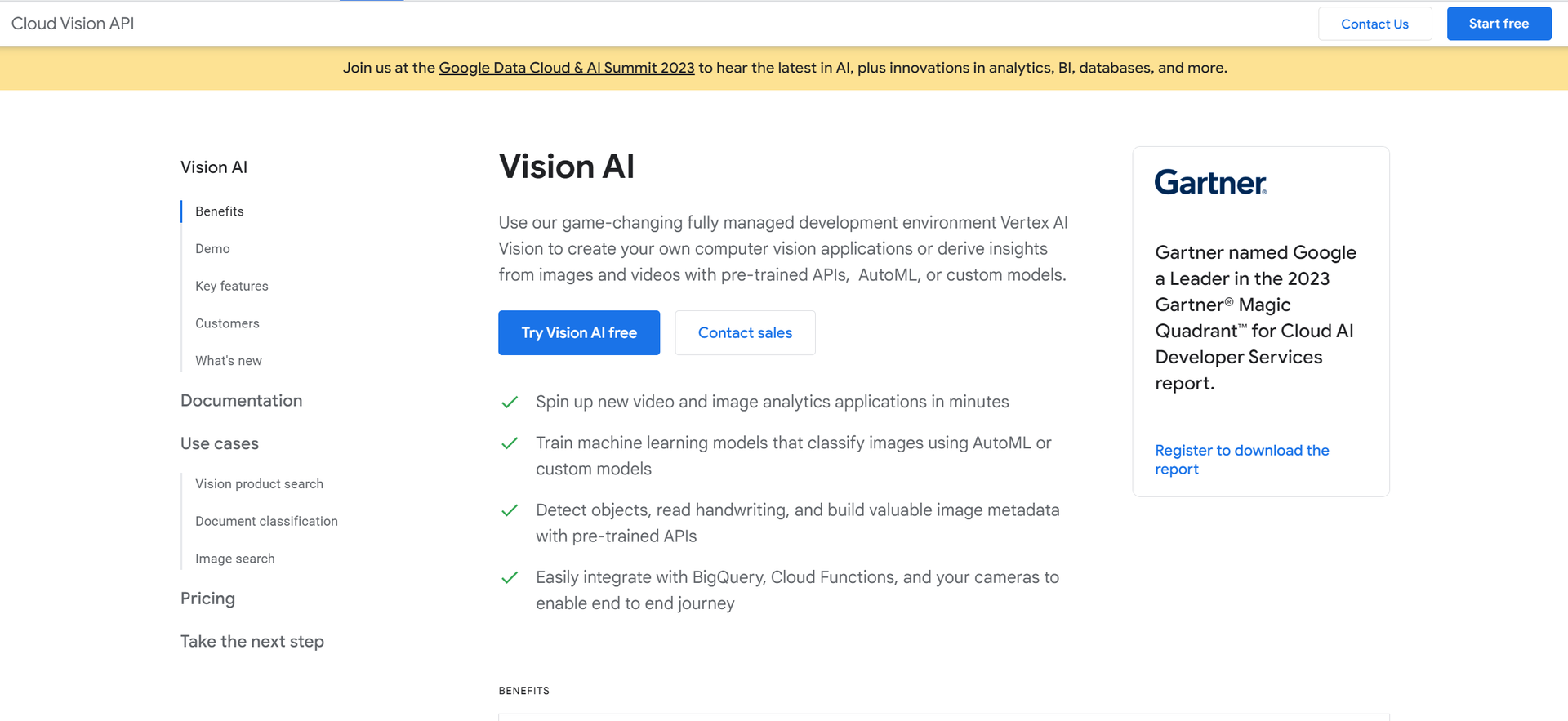 Google Cloud Vision AI Hero