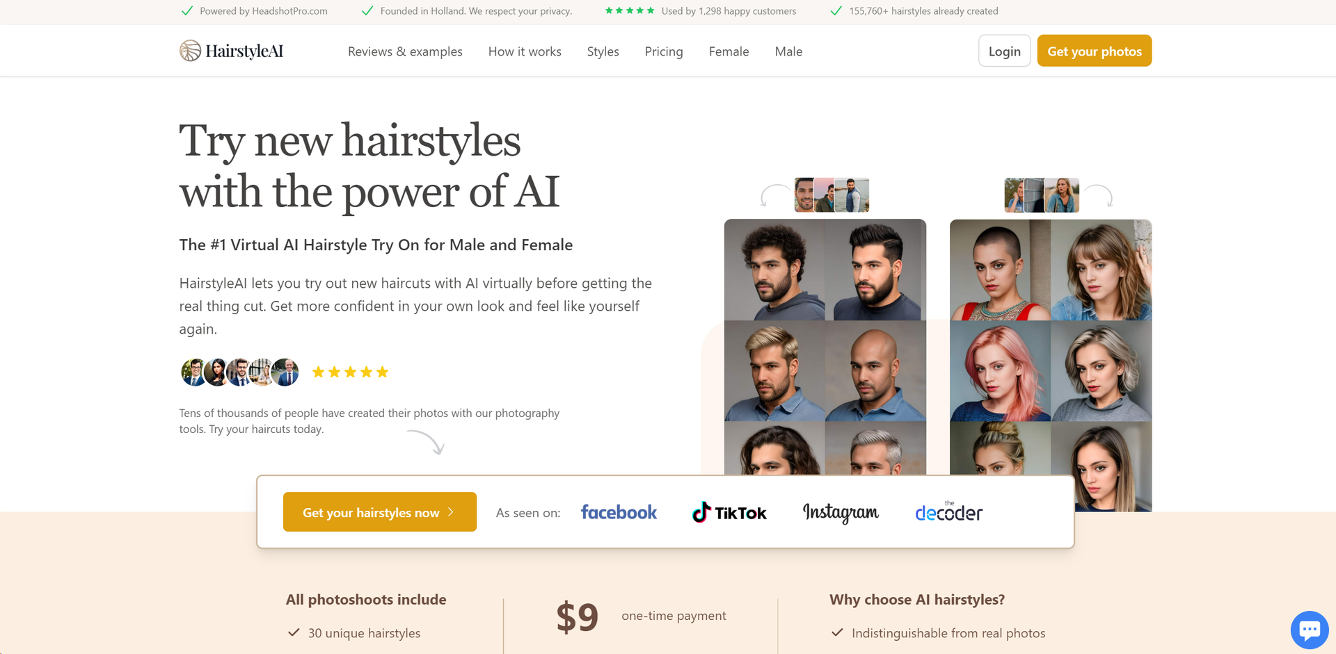 HairstyleAI Hero