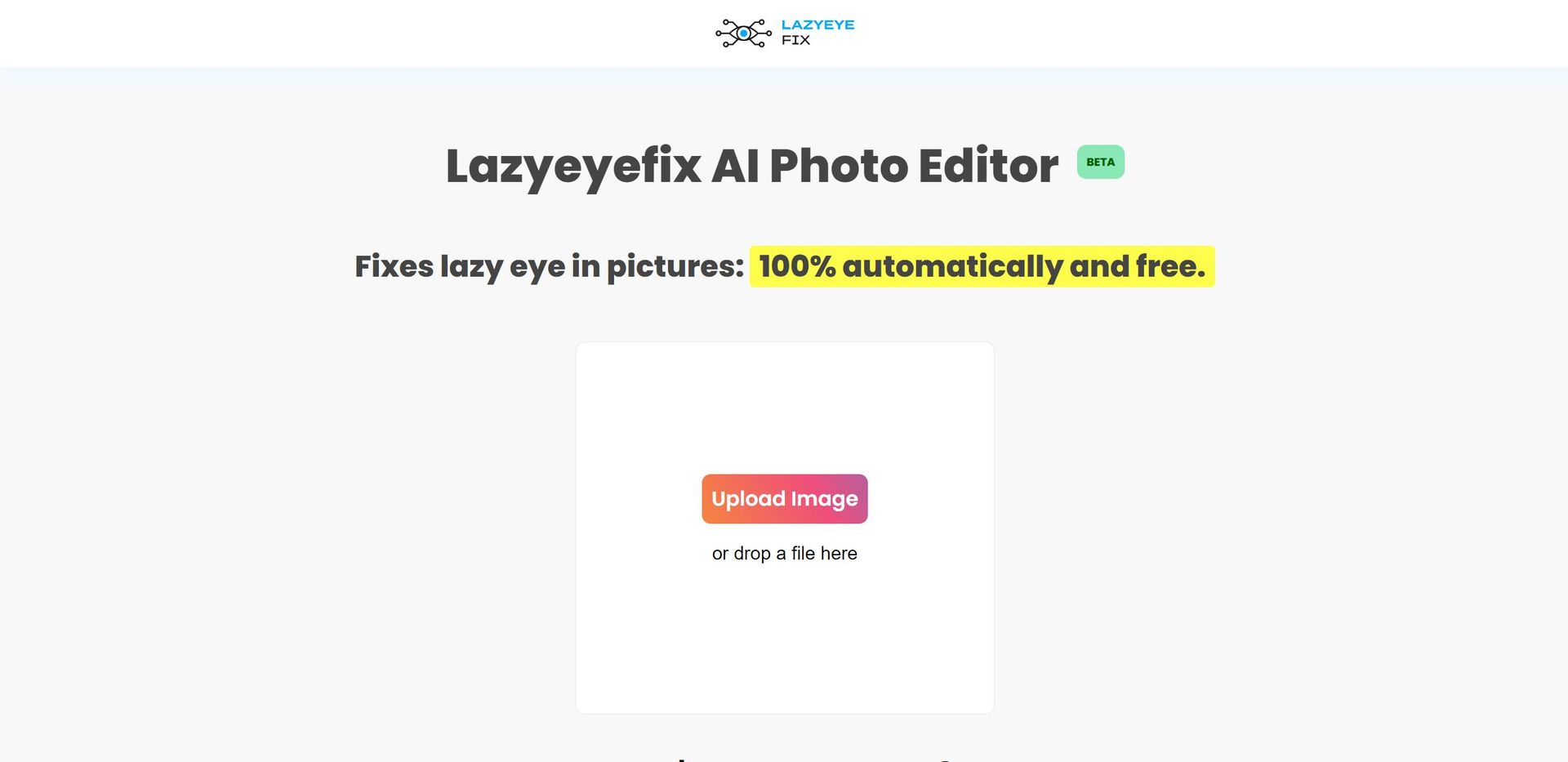 Lazyeyefix AI Photo Editor Hero