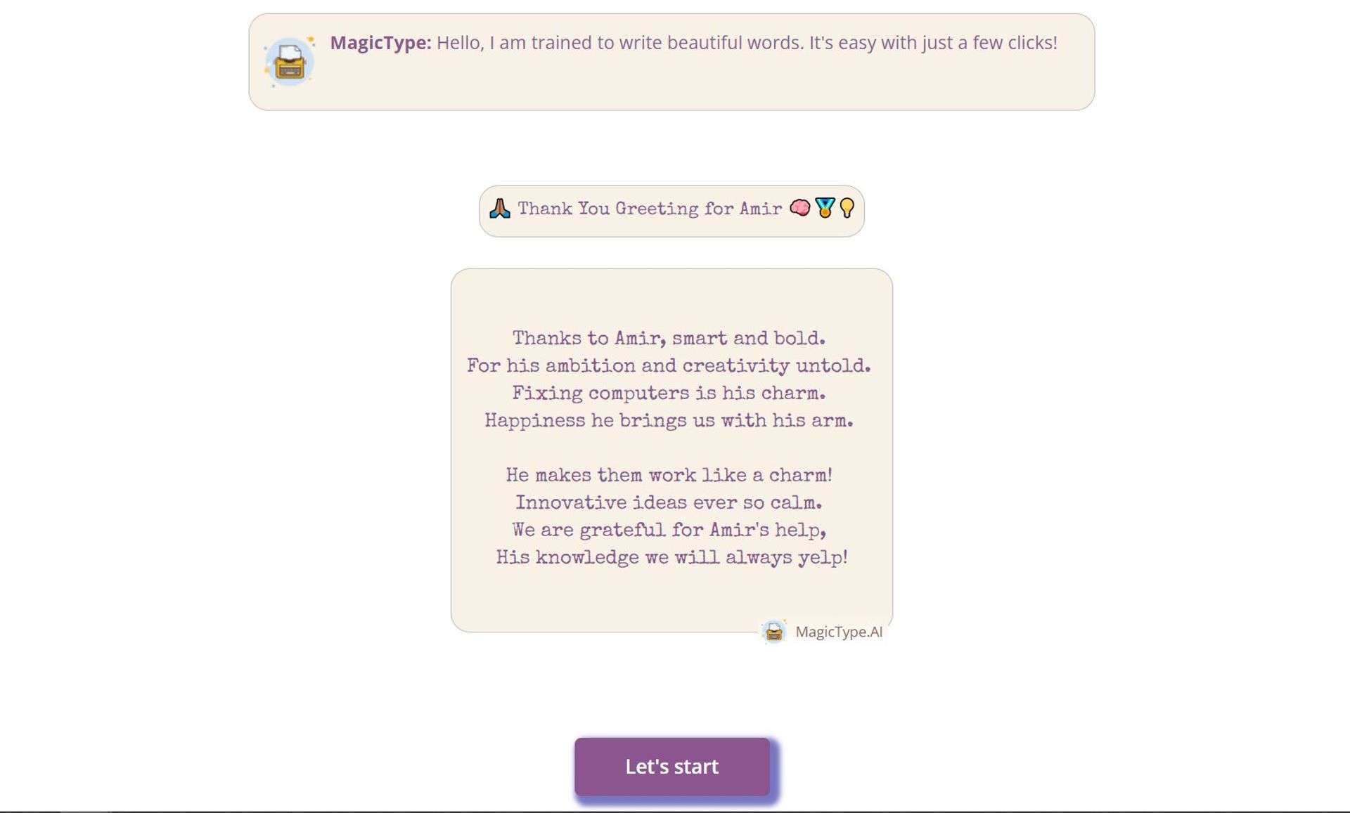 Magic Type AI Hero