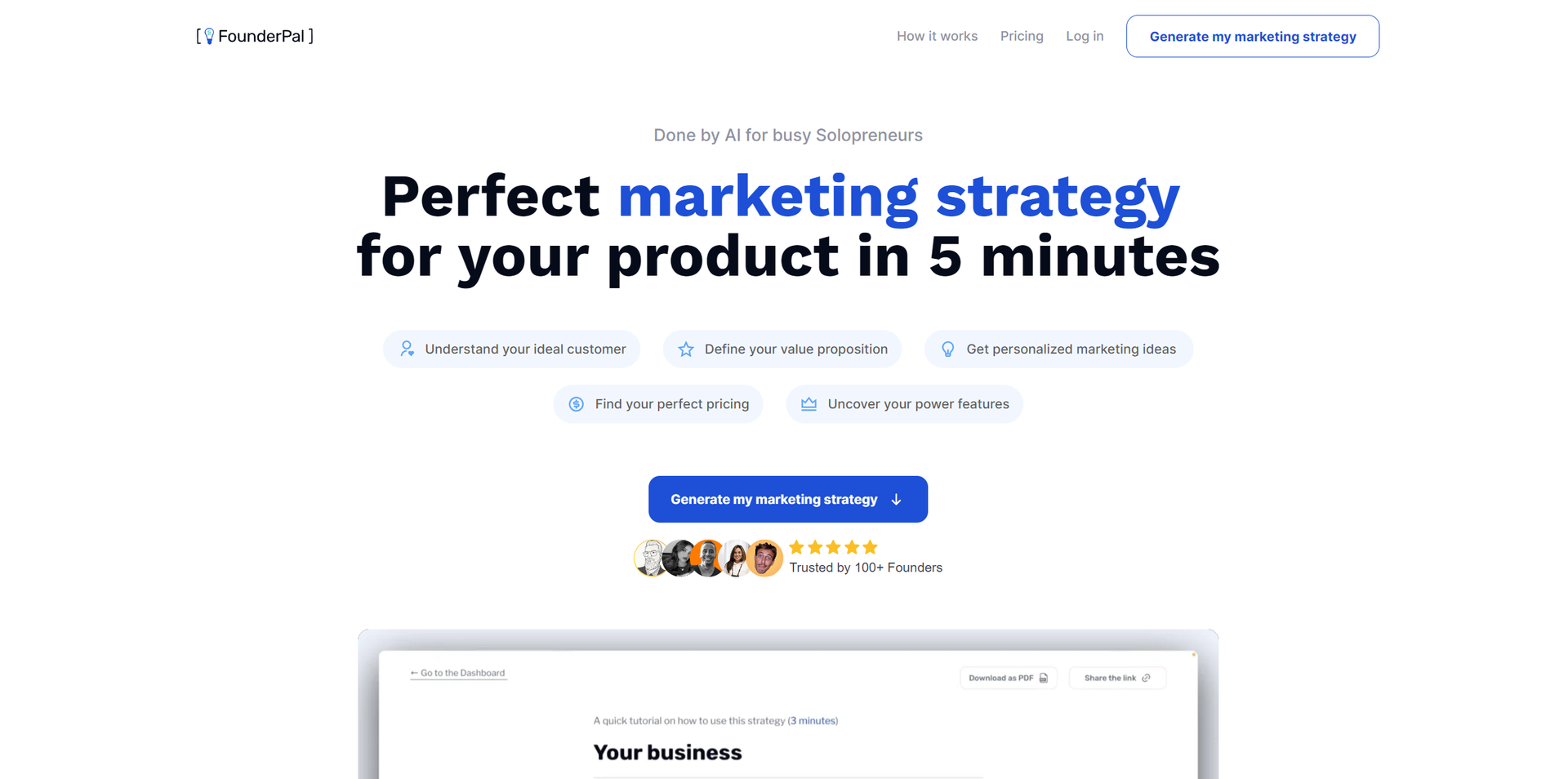 Marketing Strategy Generator Hero