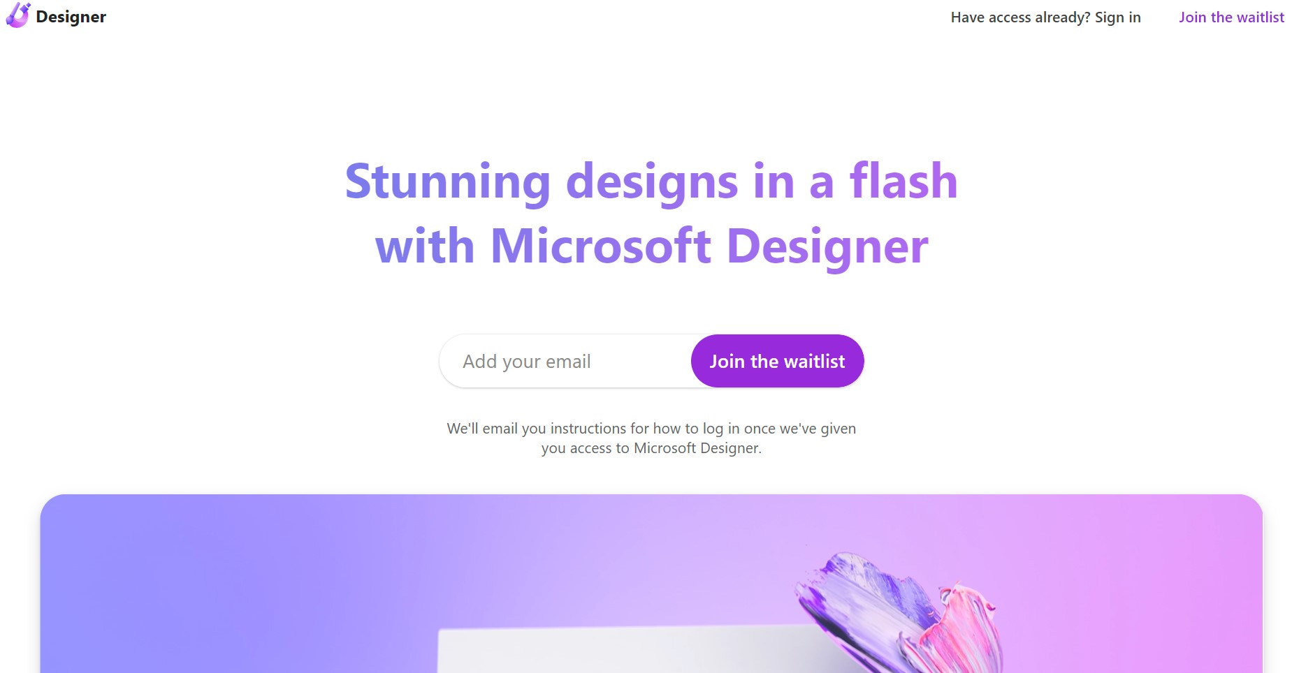 Microsoft Designer Hero