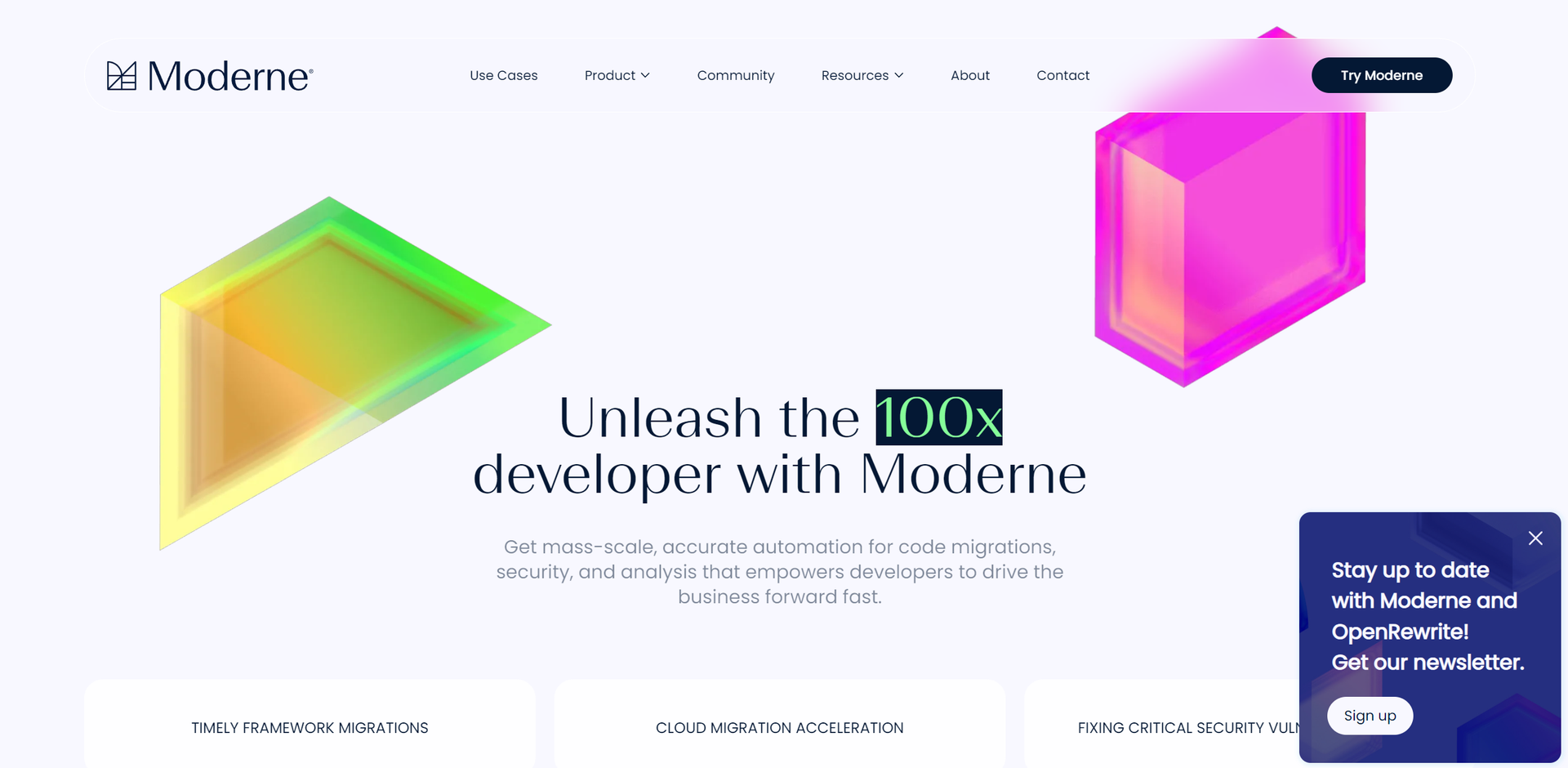 Moderne Hero