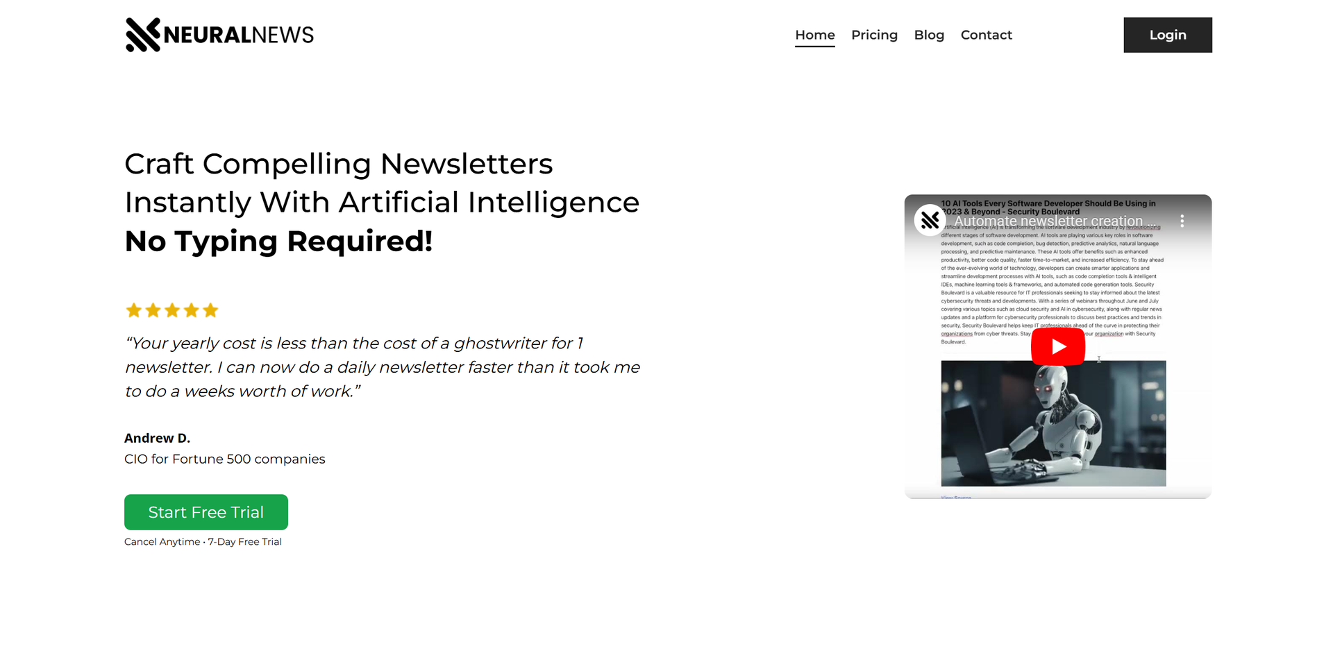 Neural Newsletters Hero