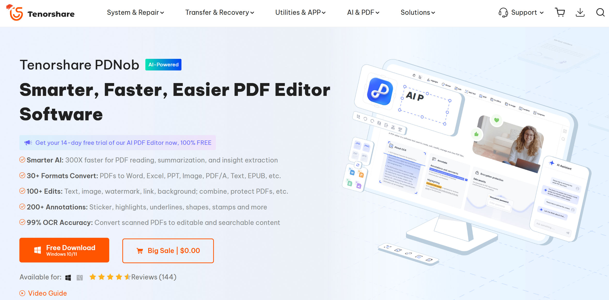 PDNob PDF Editor Hero