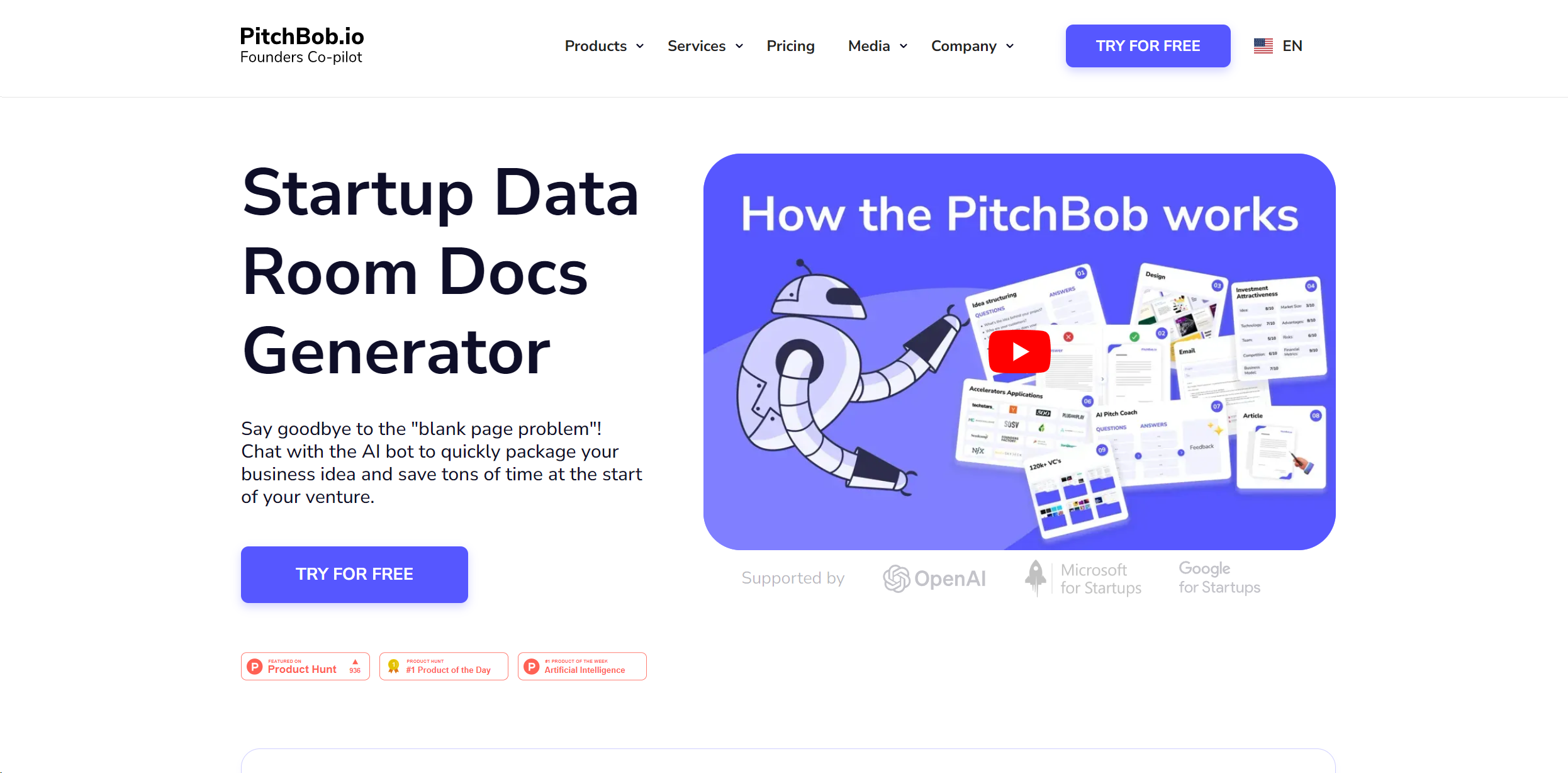 PitchBob.io Hero