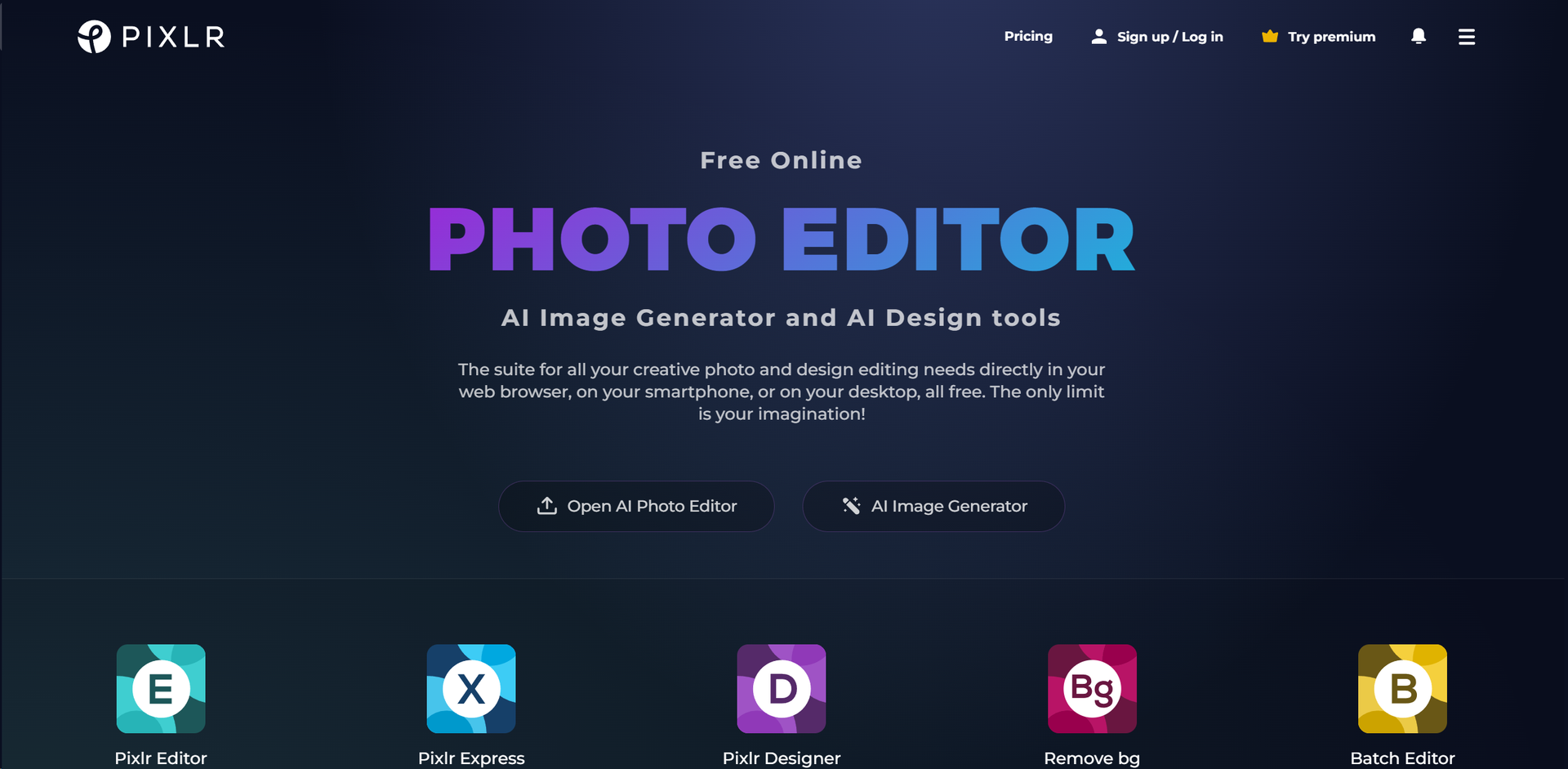 Pixlr: AI-Powered Editor Hero