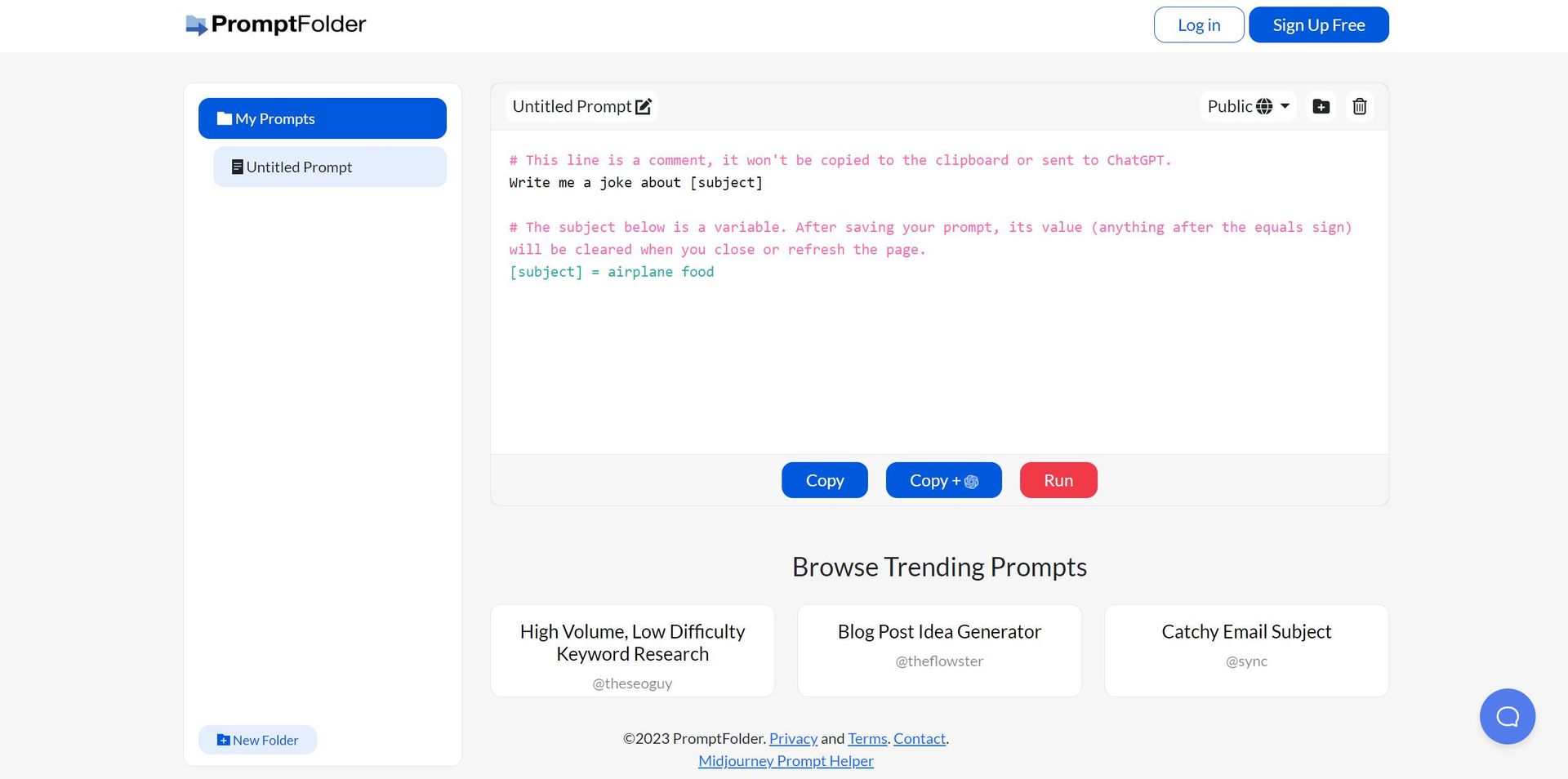 PromptFolder Hero