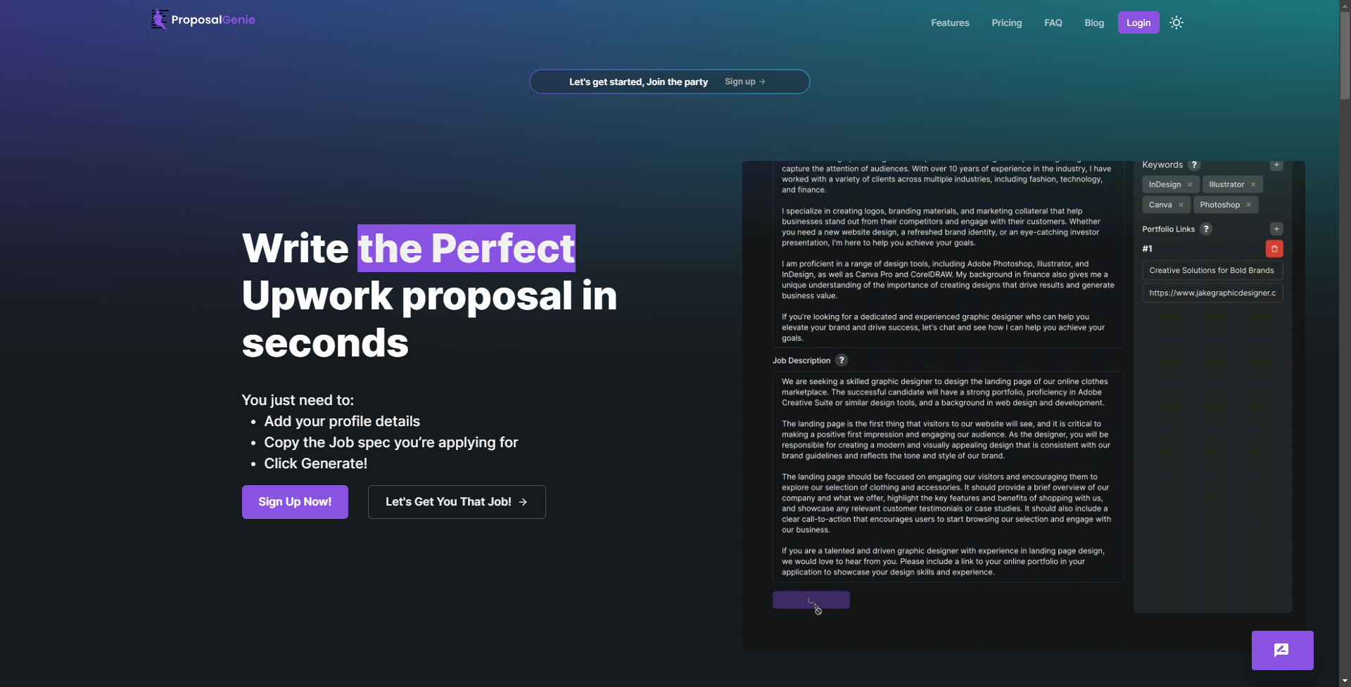 Proposal Genie Hero