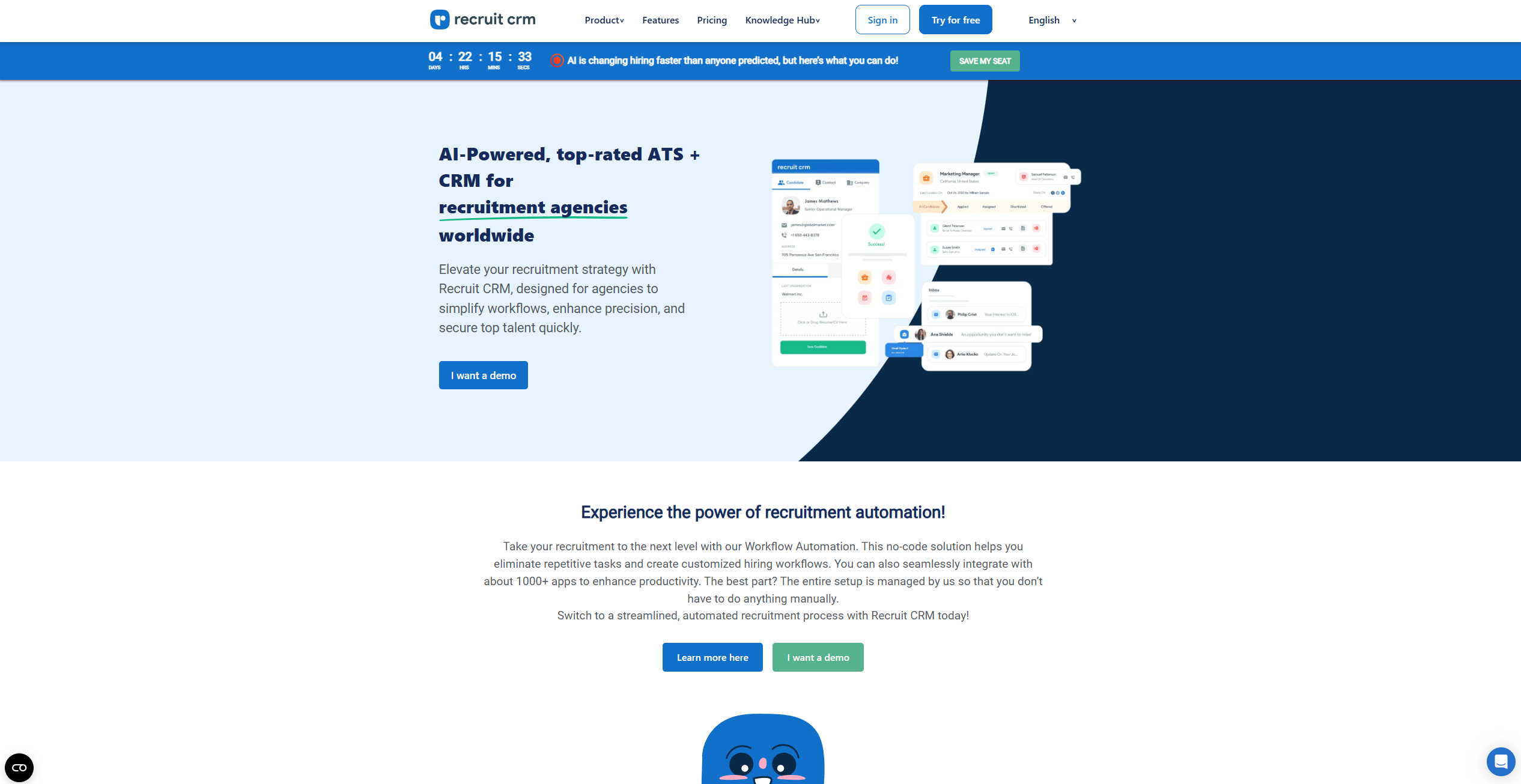 Recruit CRM Hero
