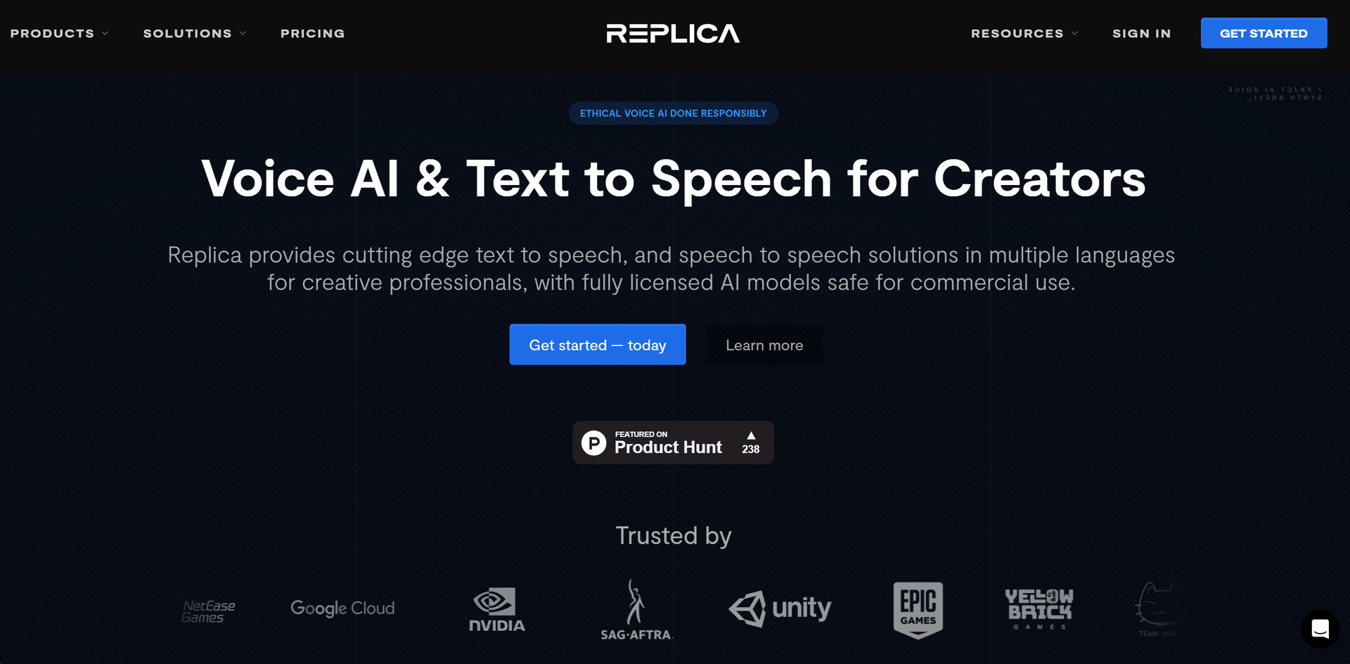 Replica Studios Hero