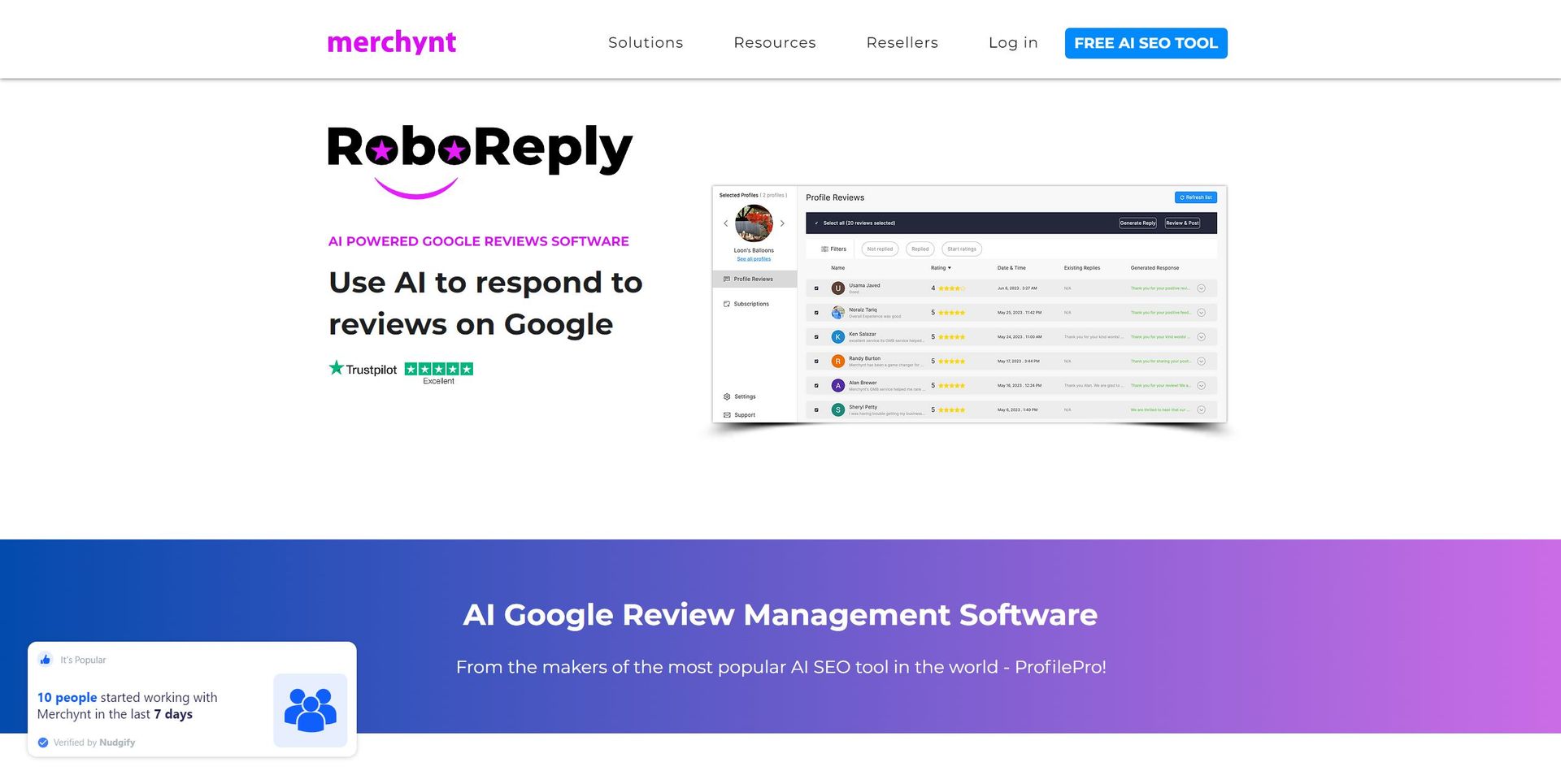 RoboReply Hero
