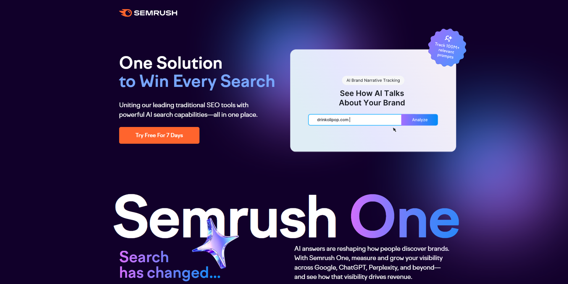 Semrush One Hero