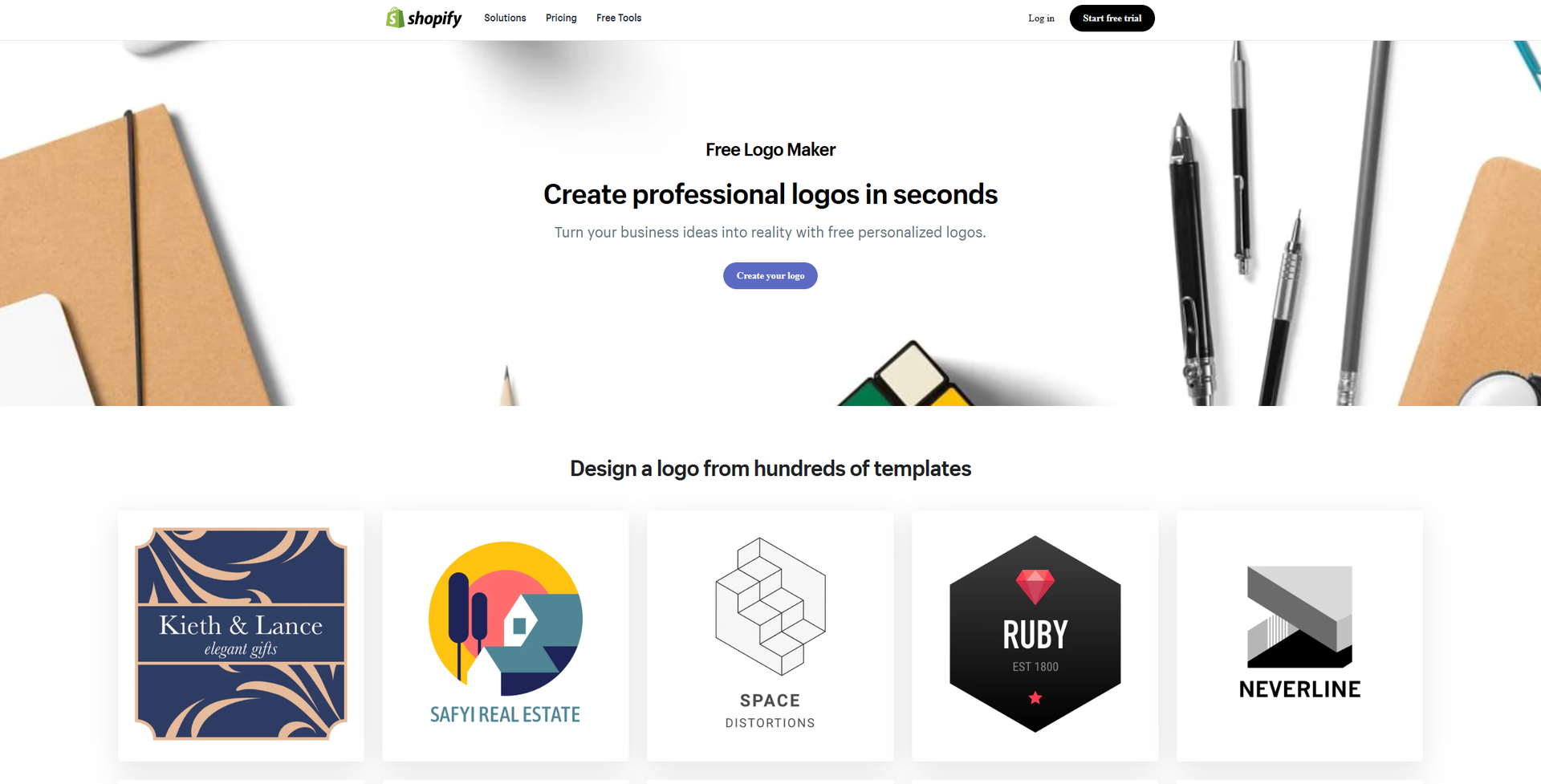 Shopify Logo Maker Hero