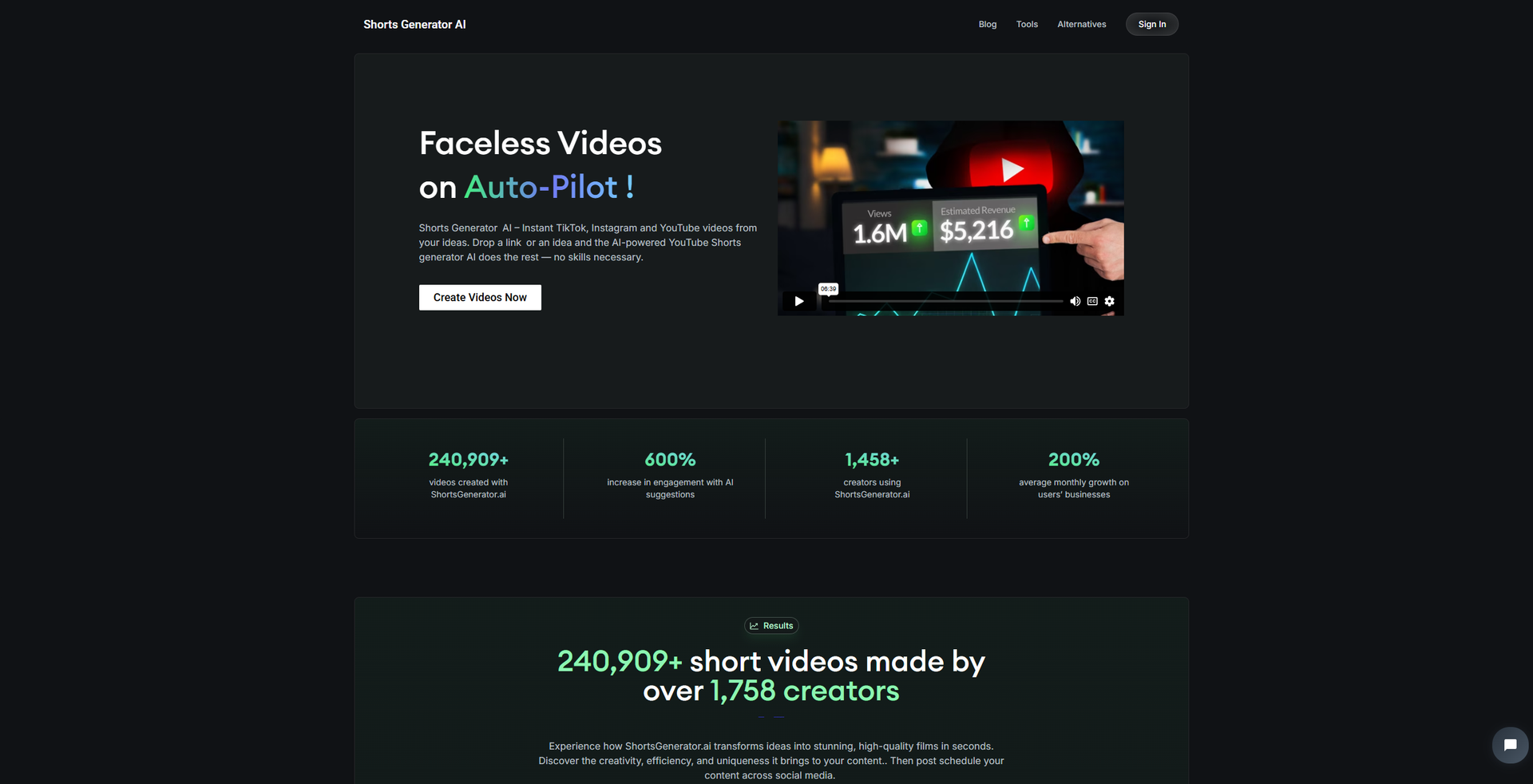 Shorts Generator Hero