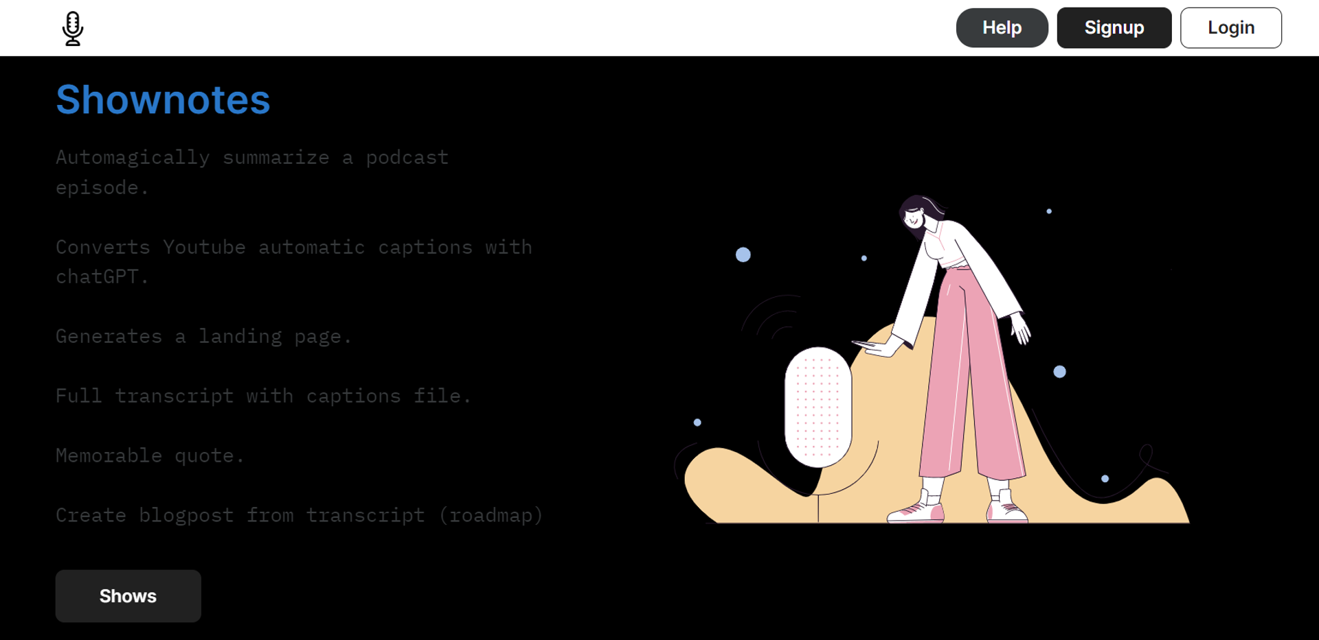 Shownotes Hero