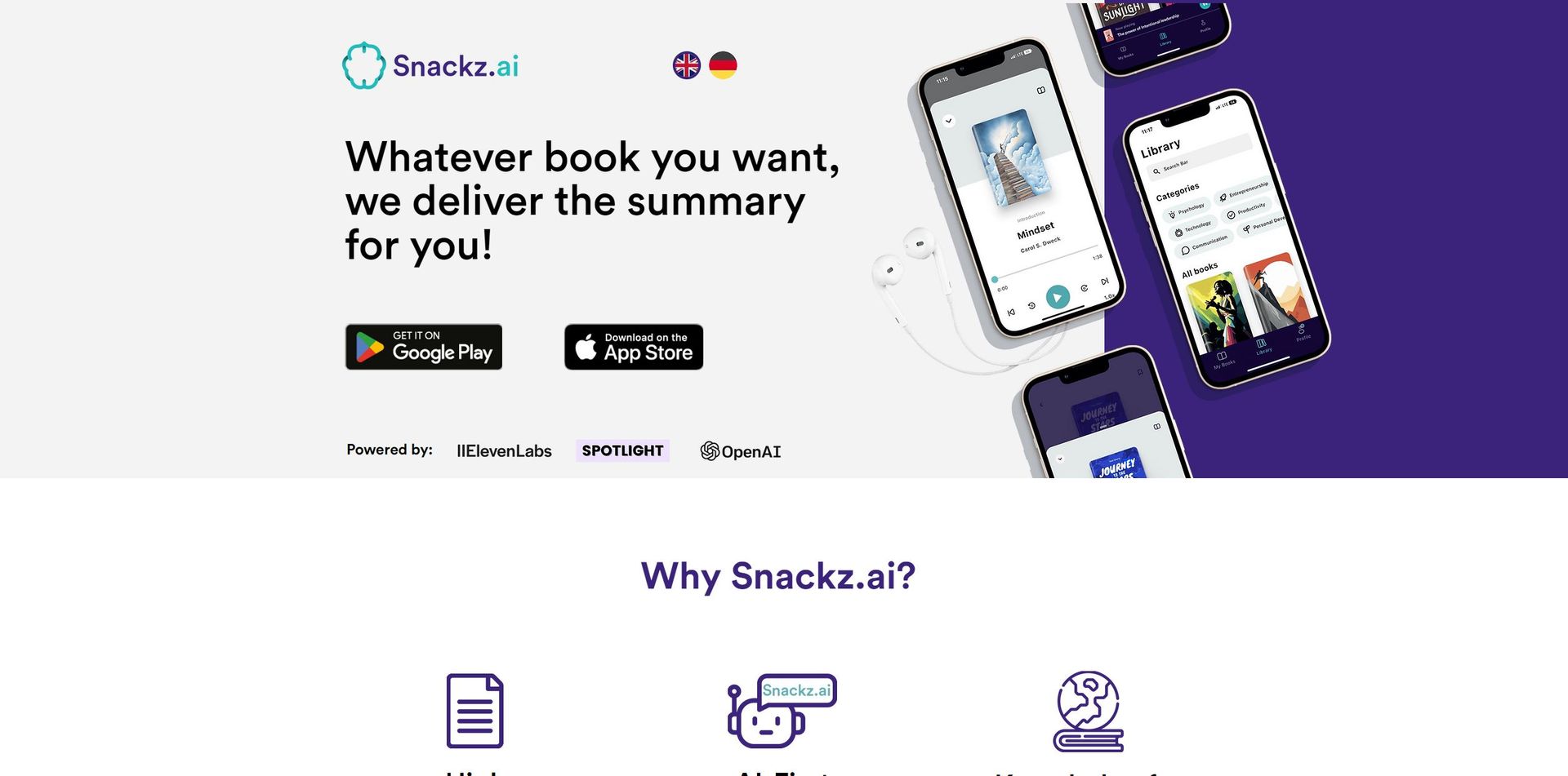Snackz AI Hero