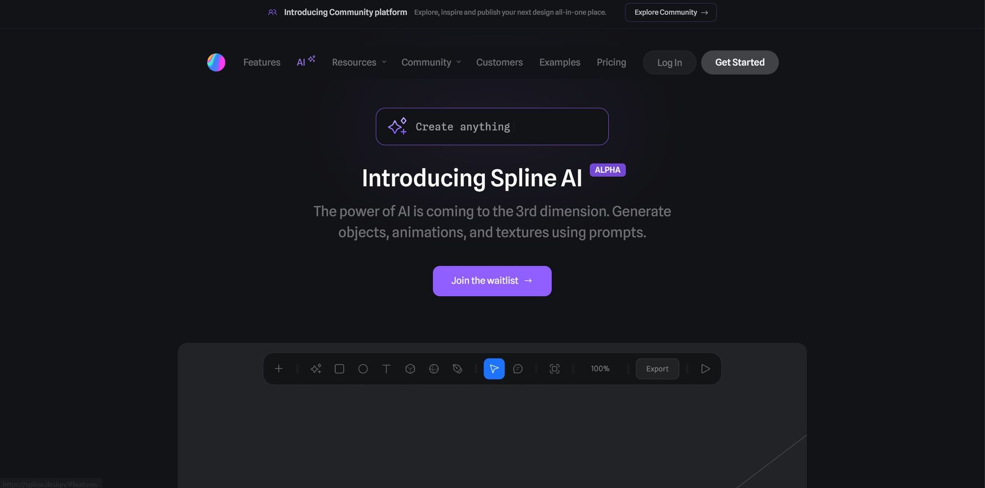 Spline AI Hero