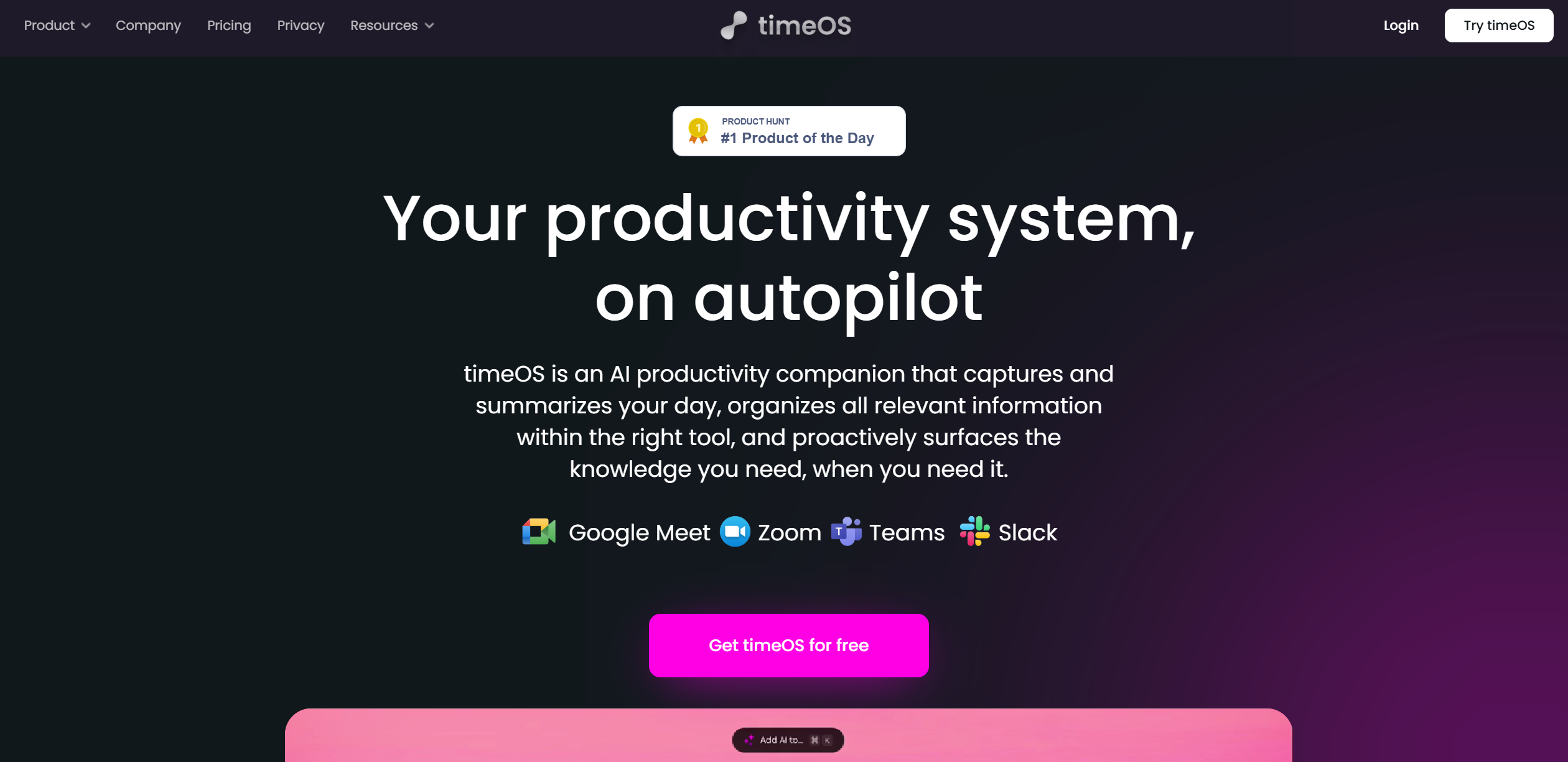 timeOS Hero