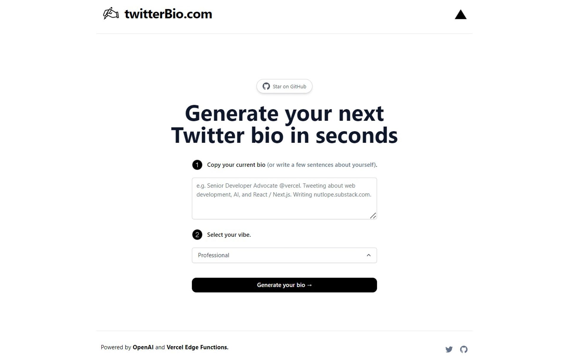 TwitterBio Hero