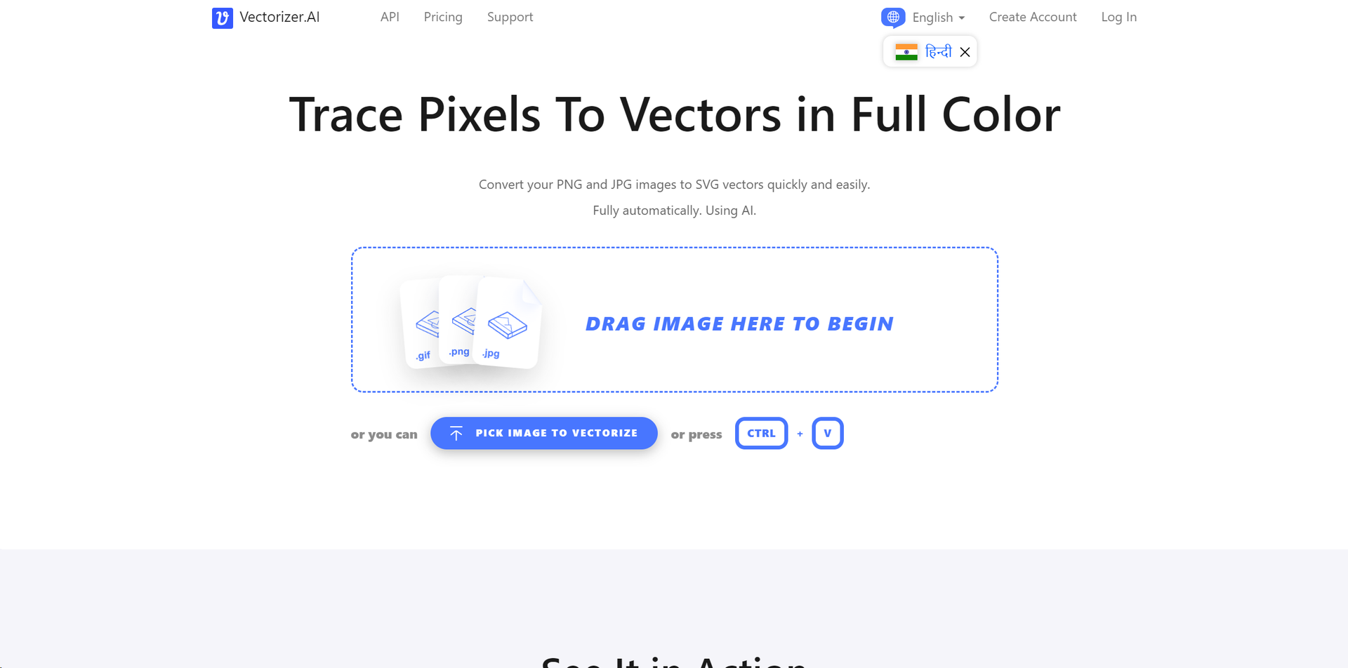 Vectorizer.ai Hero