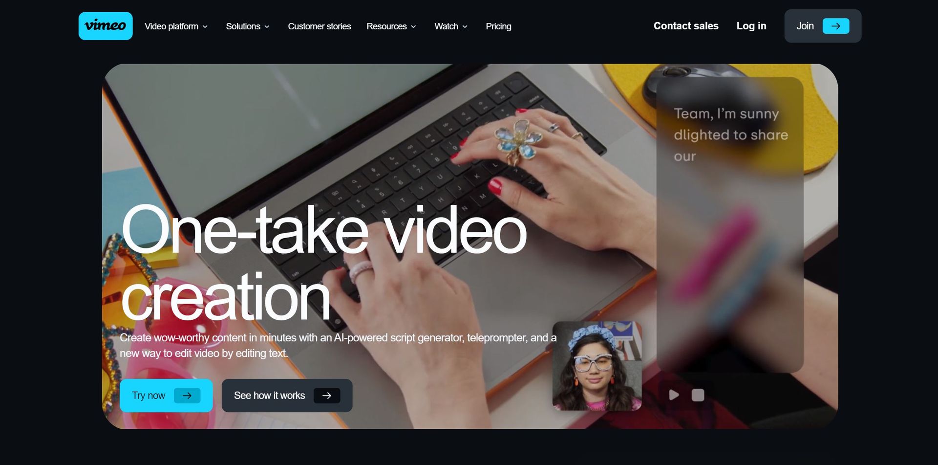 Vimeo AI Hero