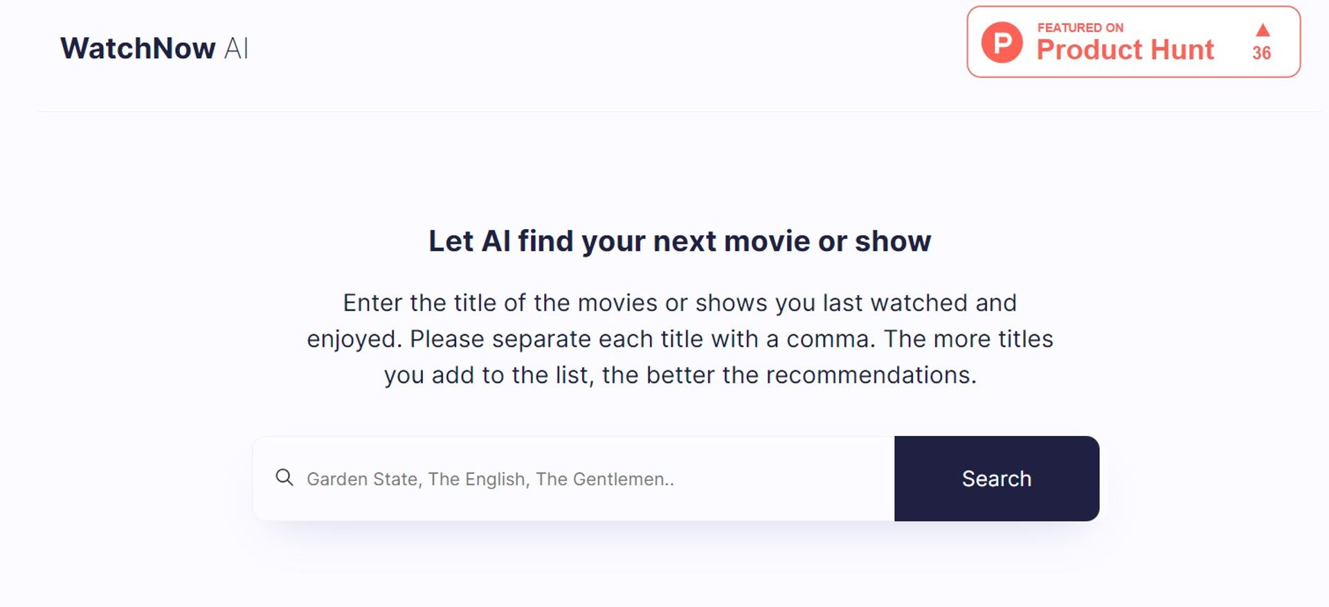 WatchNow AI Hero
