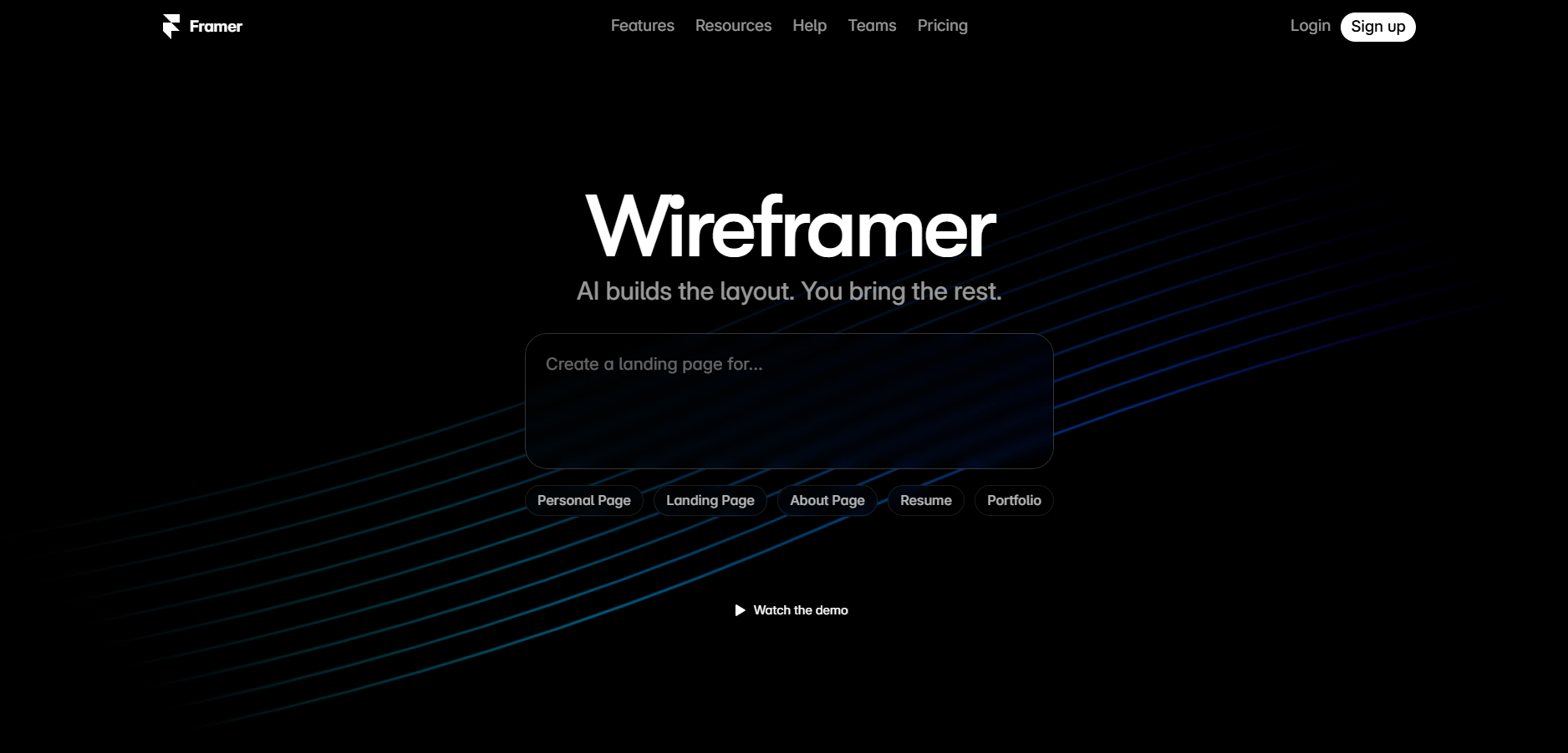 Wireframer AI Hero