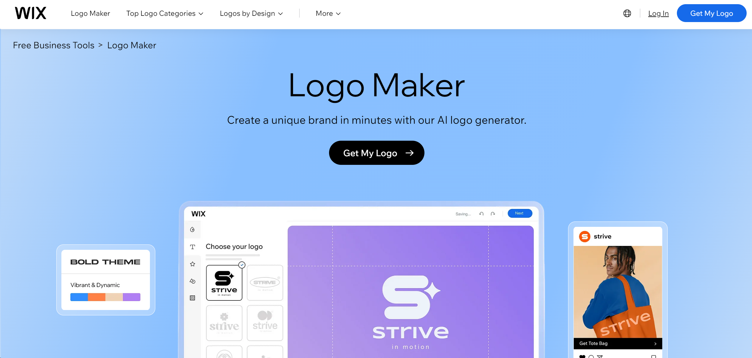 Wix Logo Maker Hero