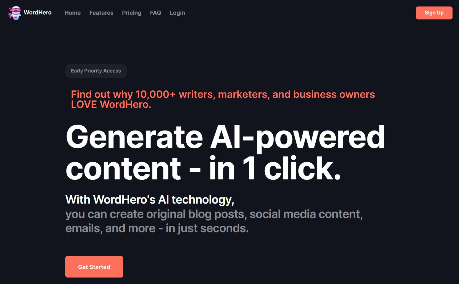 Wordhero Hero