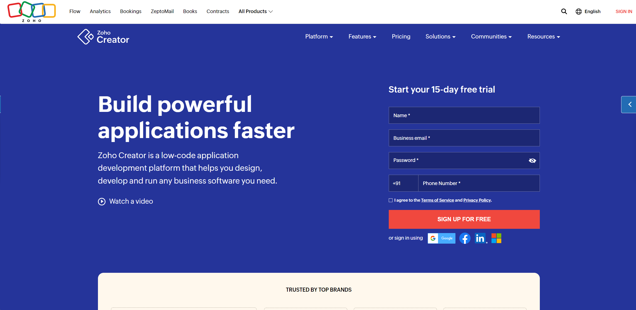 Zoho Creator Hero