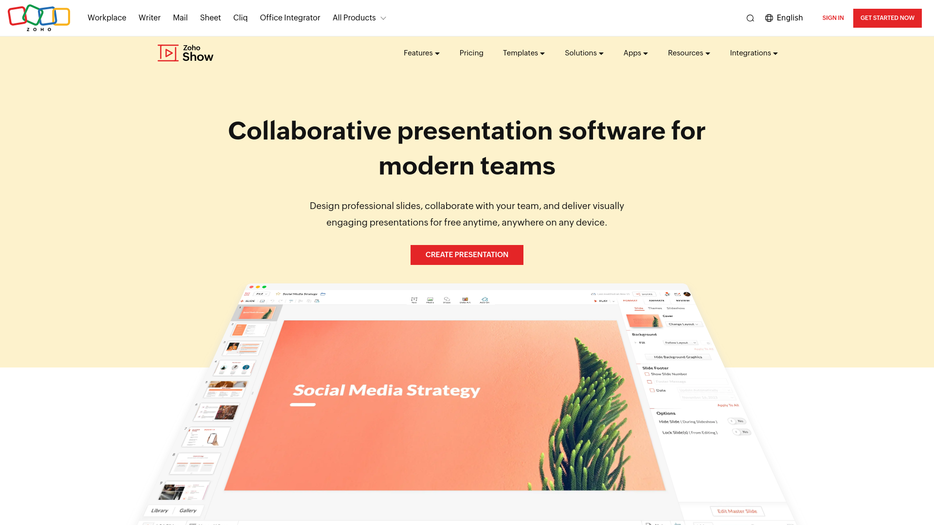 Zoho Show Hero