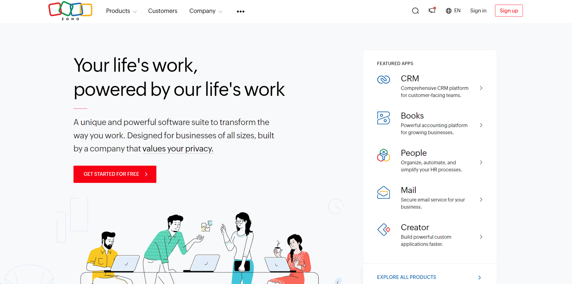 Zoho Social Hero