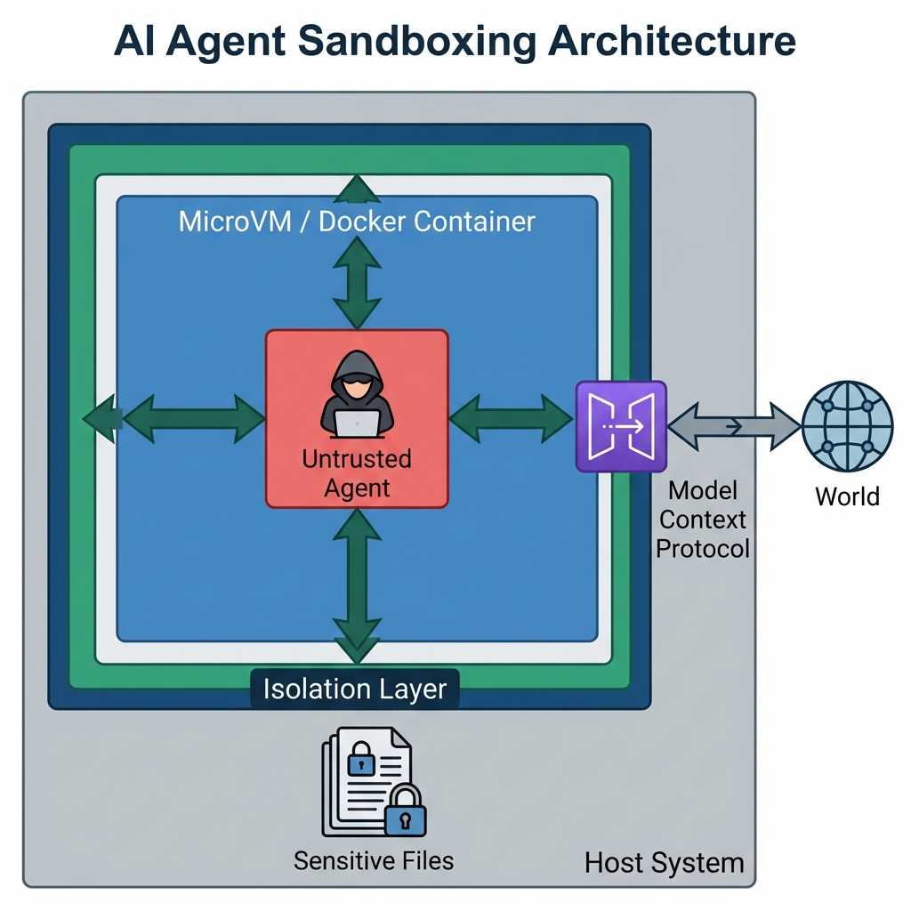 Architecture Diagram: AI Agent Sandboxing with Isolation Layers
